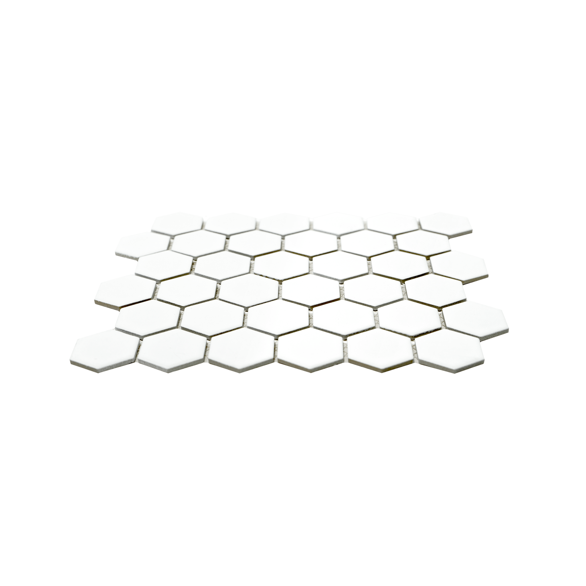2" White Matte Hexagon - Cemento Collection