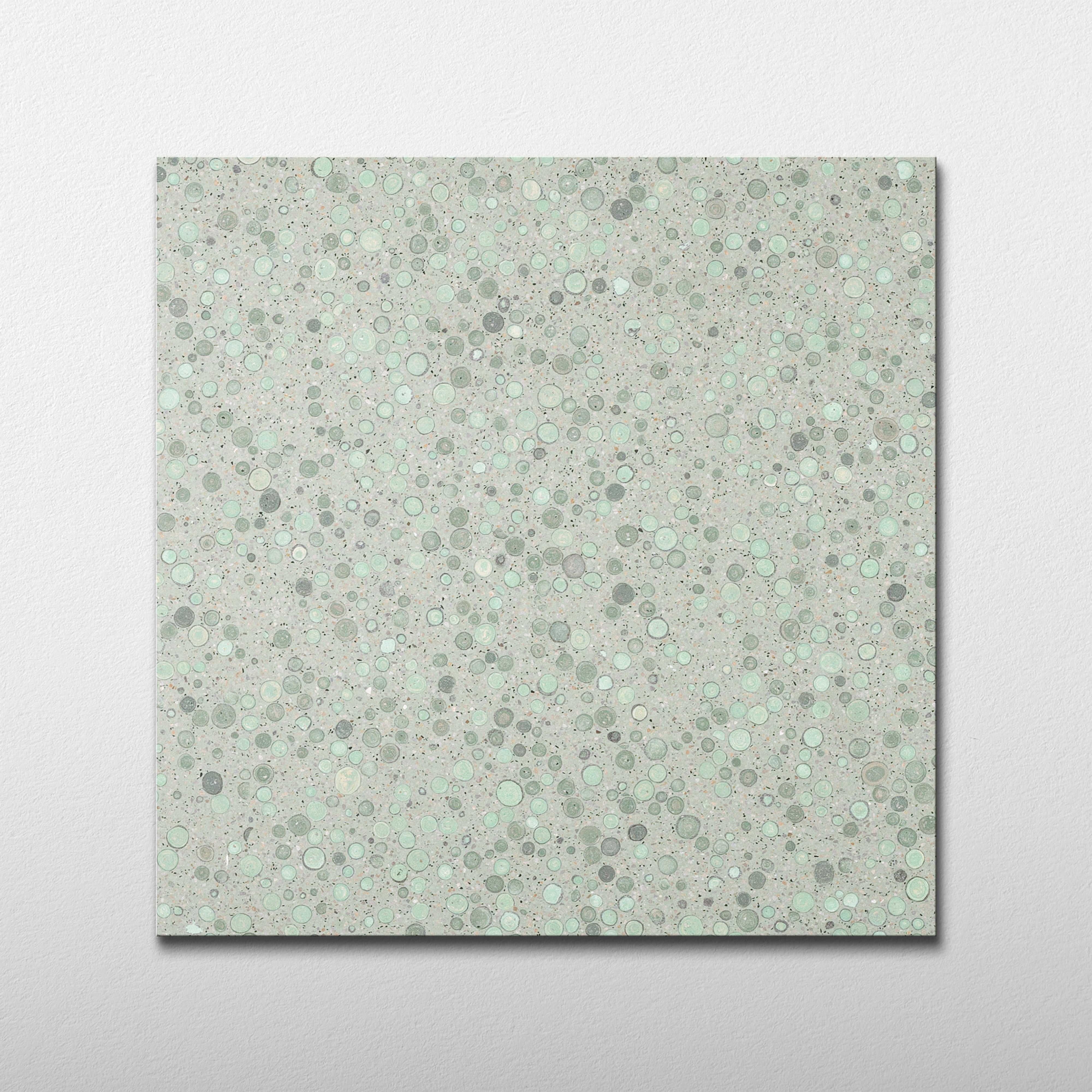 Green Bubble 24x24 Terrazzo Tile
