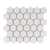 2" White Matte Hexagon