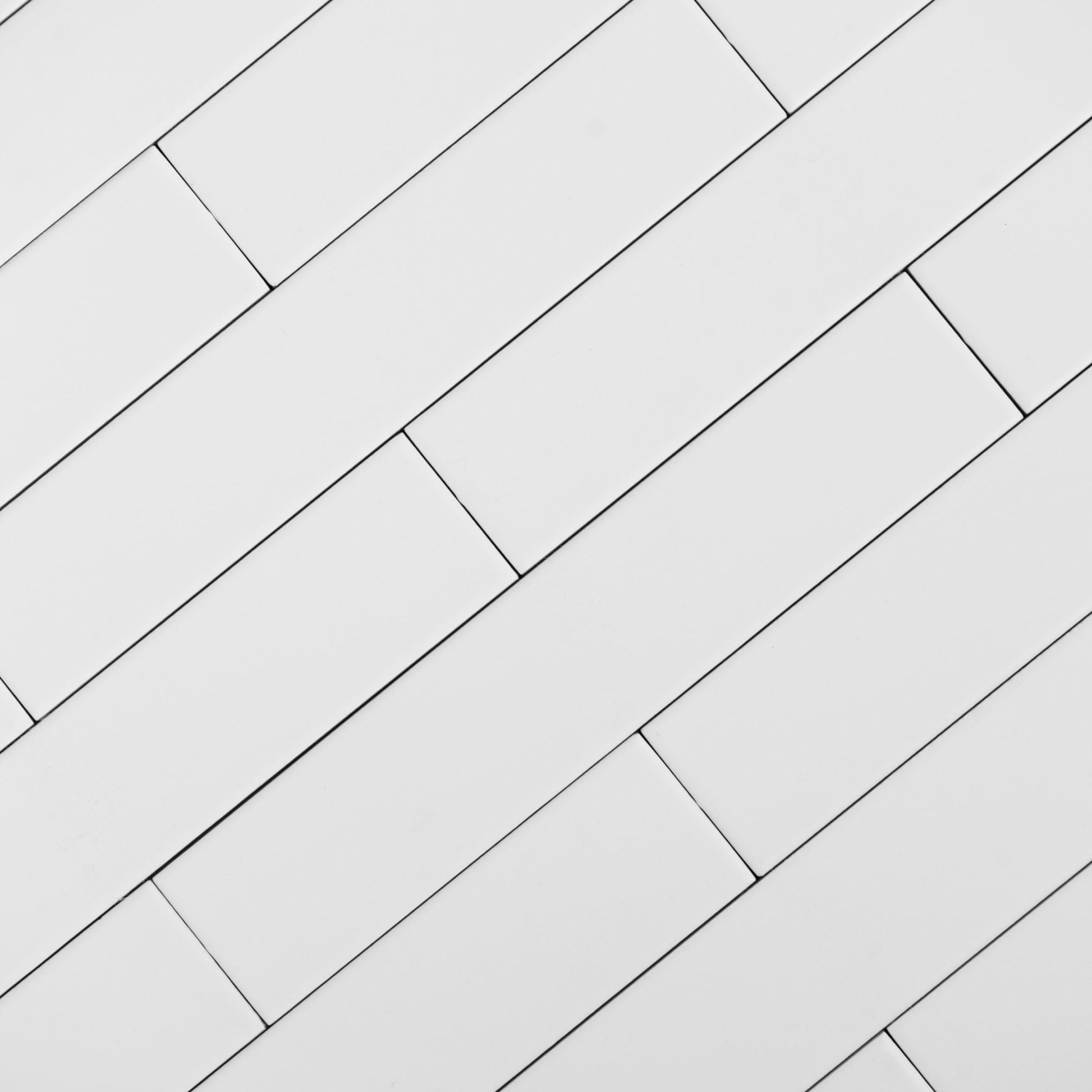2x10 Snow White Matte Subway Tile - Cemento Collection