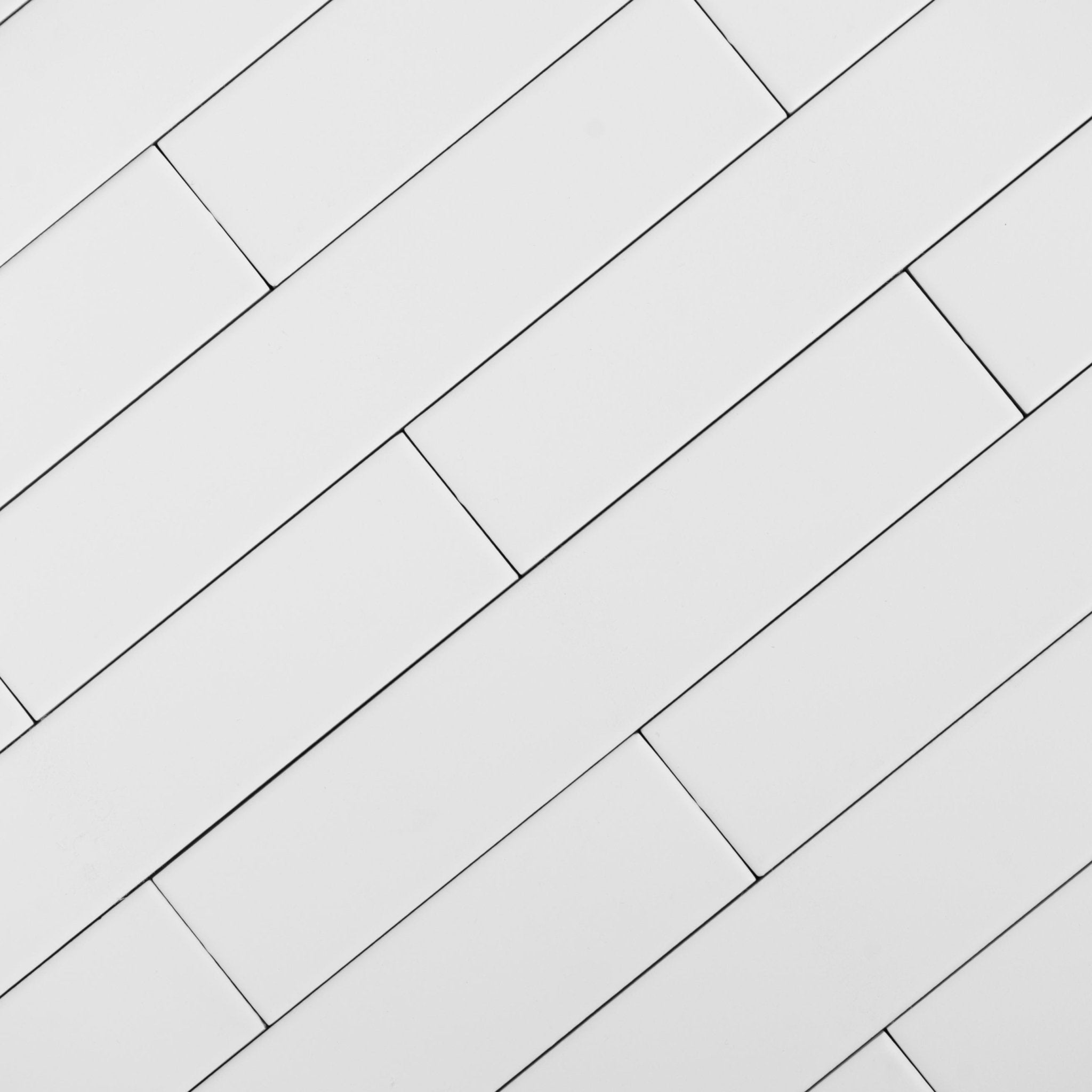 2x10 Snow White Matte Subway Tile - Cemento Collection