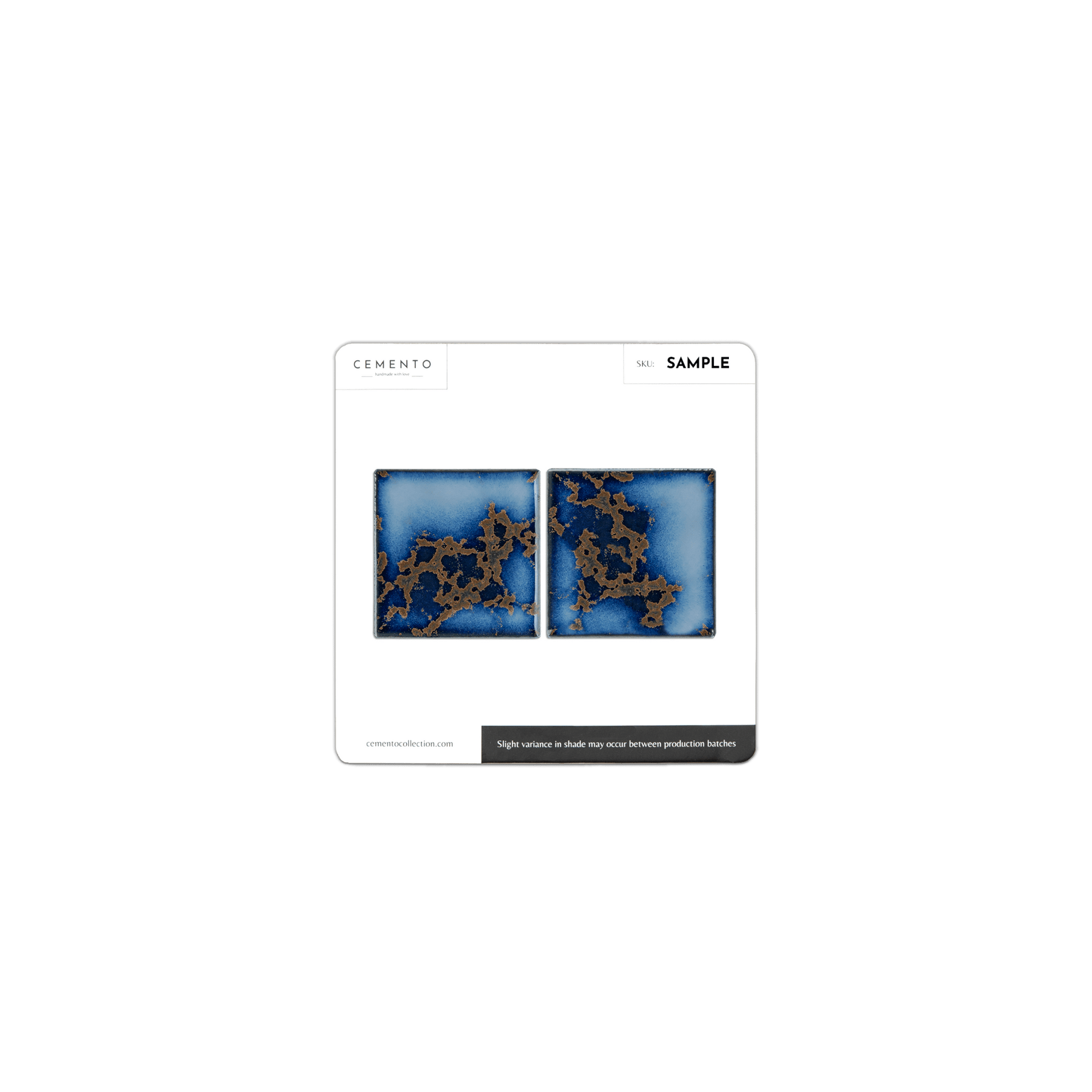 2x2 Rusty Cobalt Blue Pool Mosaic Tile - Cemento Collection