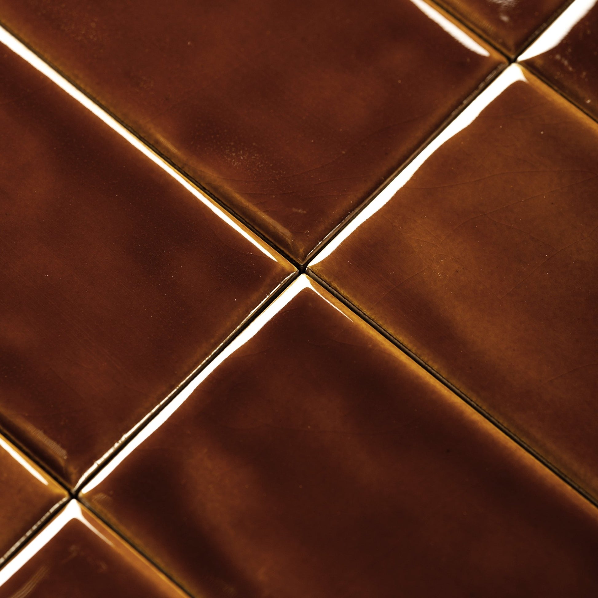 2x8 Caramel Toffee Glossy Ceramic Tile - Cemento Collection
