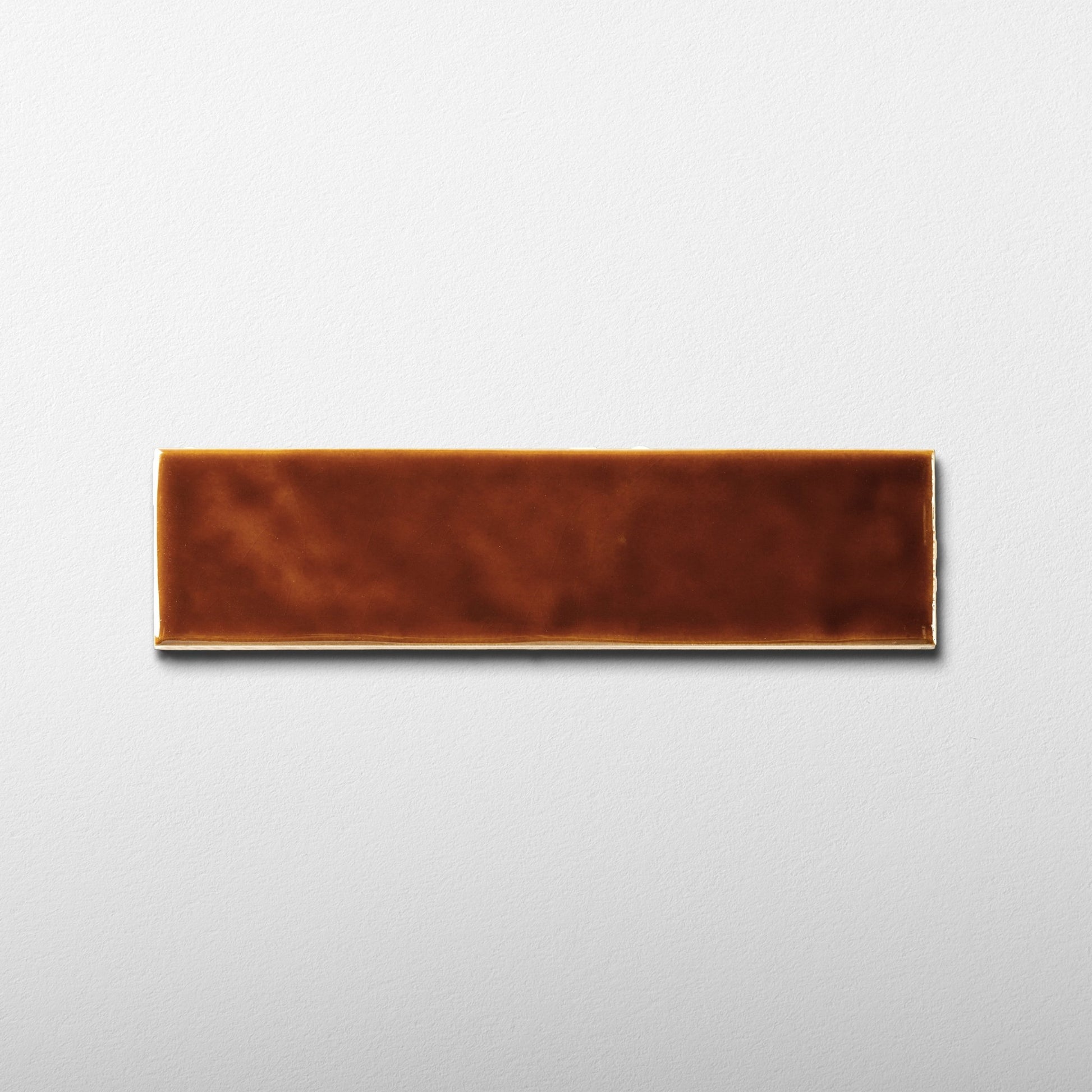 2x8 Caramel Toffee Glossy Ceramic Tile - Cemento Collection