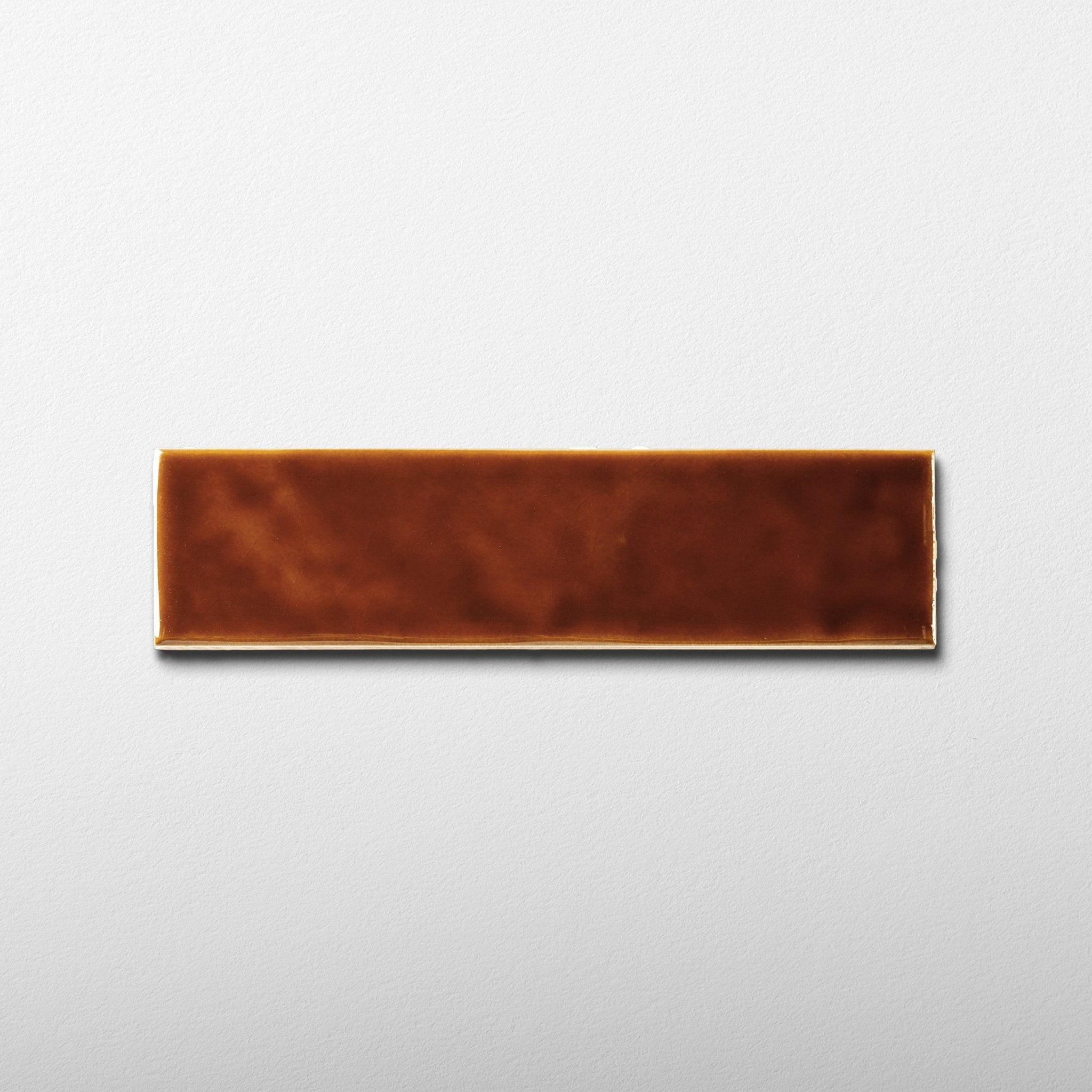 2x8 Caramel Toffee Glossy Ceramic Tile - Cemento Collection