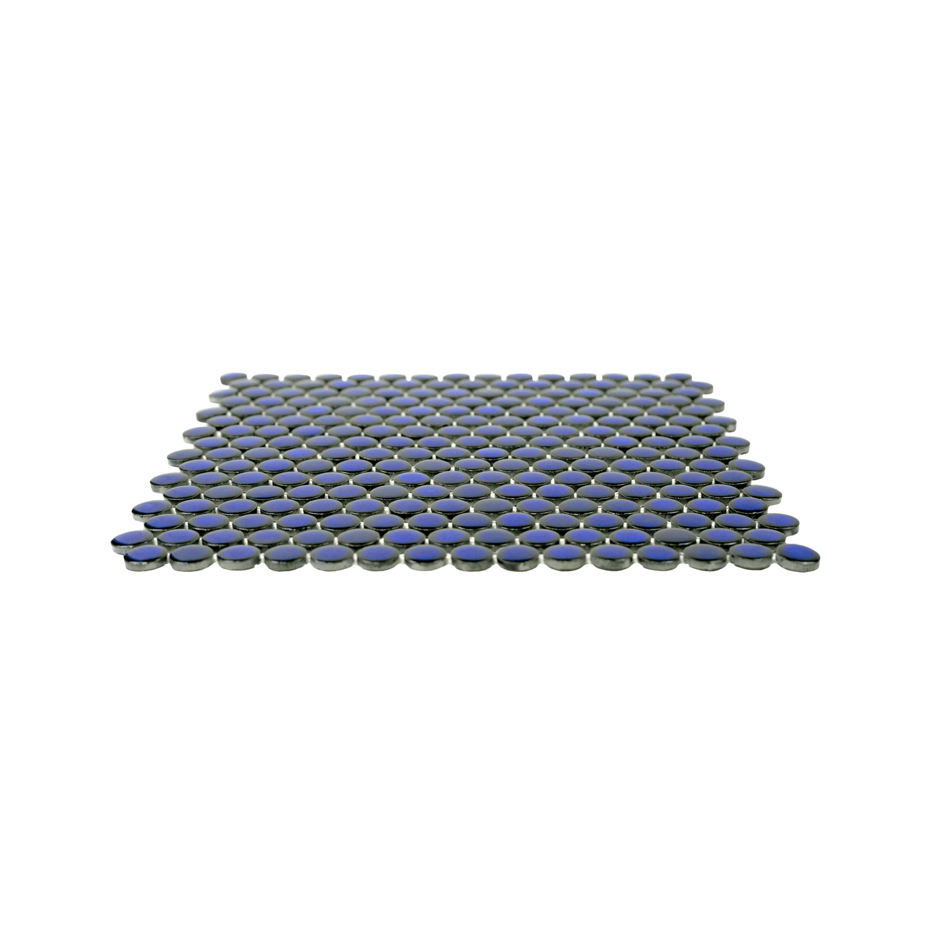 3/4" Penny Round Cobalt Blue Pool Mosaic Tile - Cemento Collection