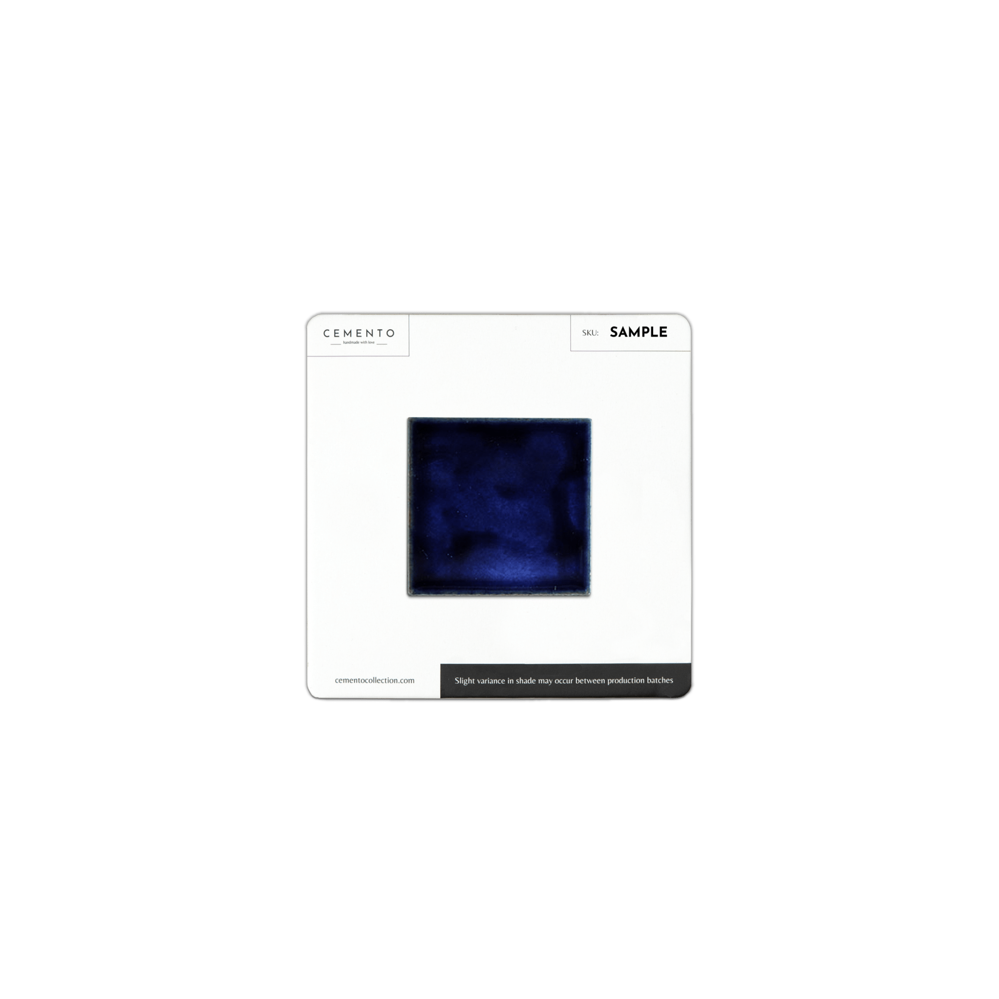 3x3 Cobalt Ocean Blue Pool Mosaic Tile - Cemento Collection