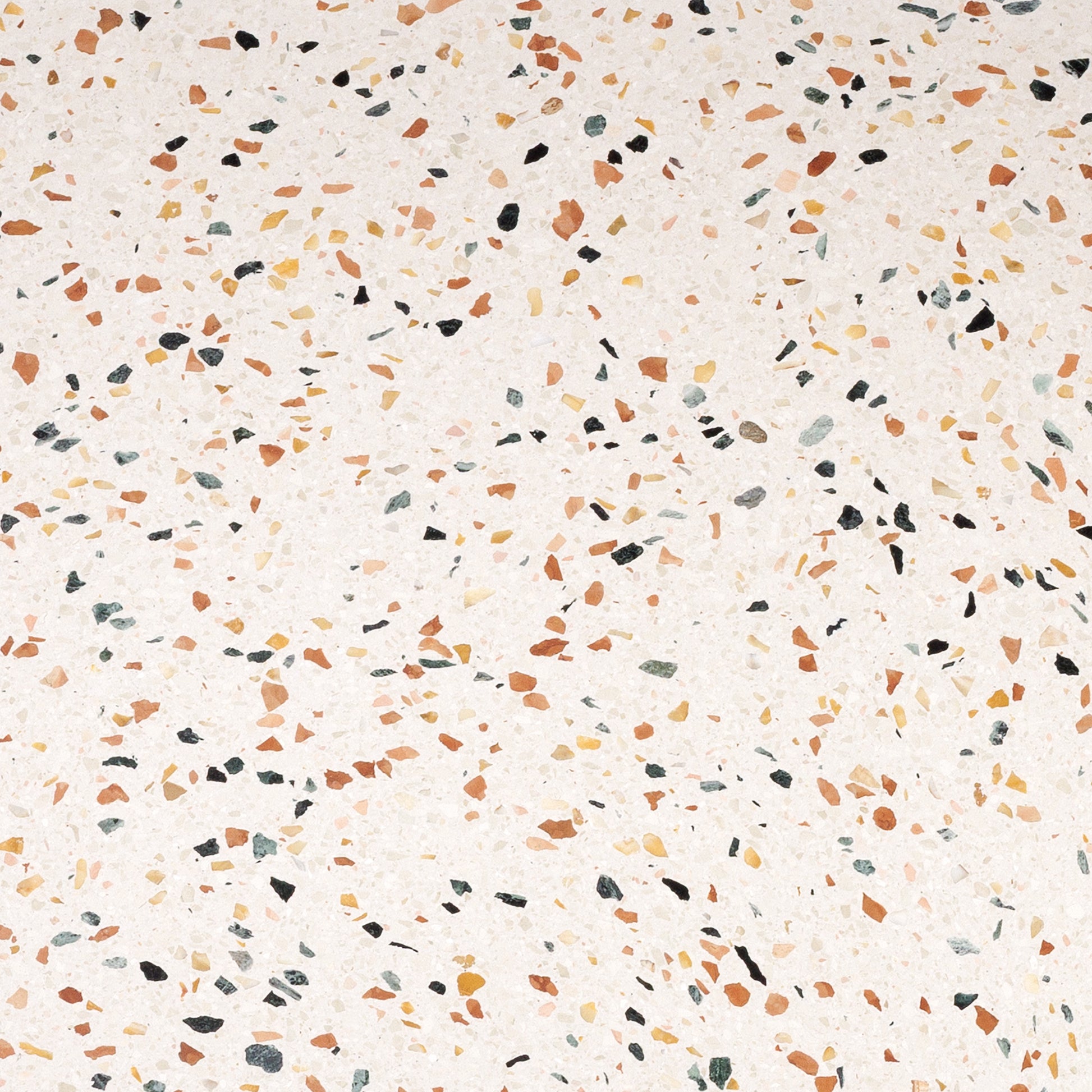 Terrazzo pattern with multicolored chips on a light background