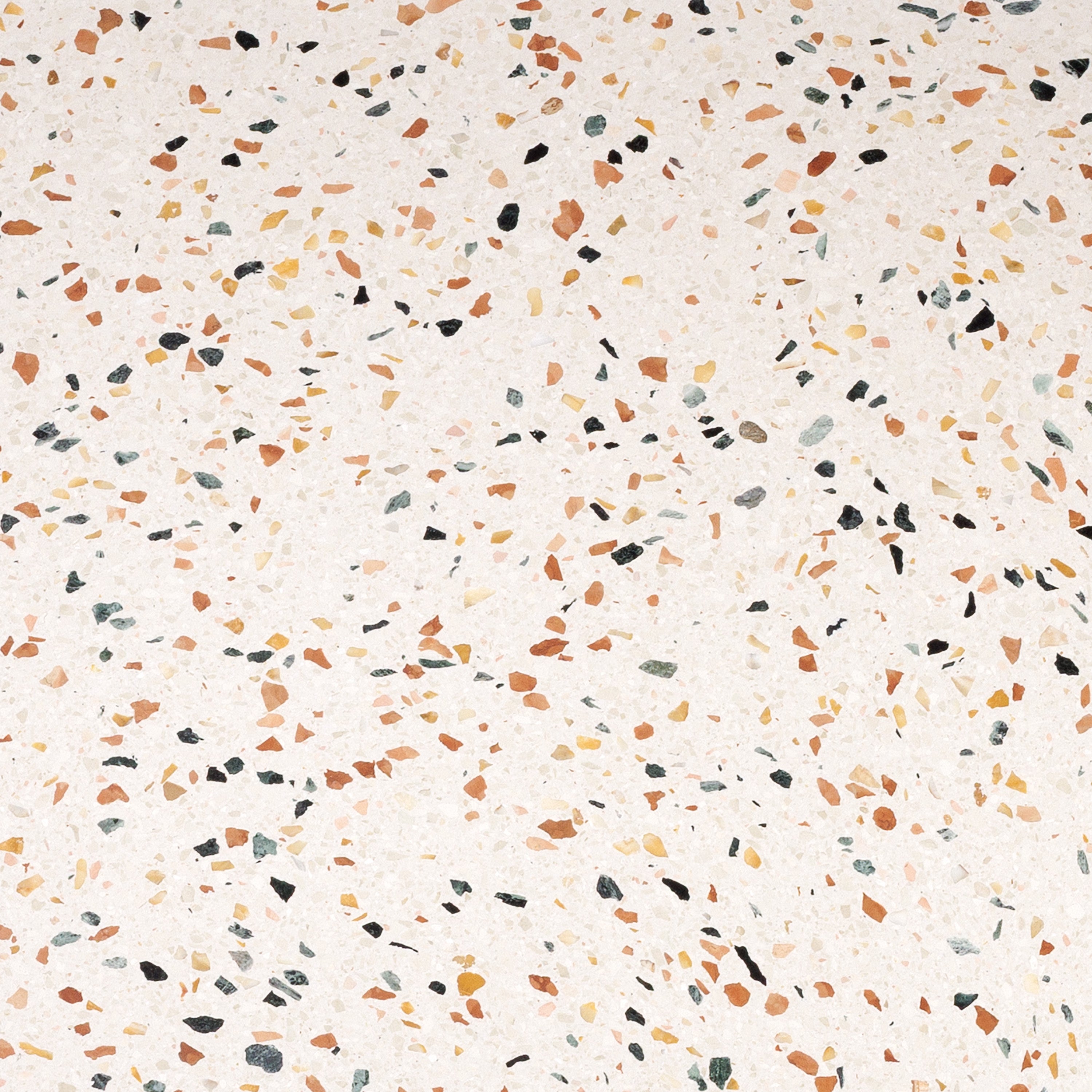Terrazzo pattern with multicolored chips on a light background