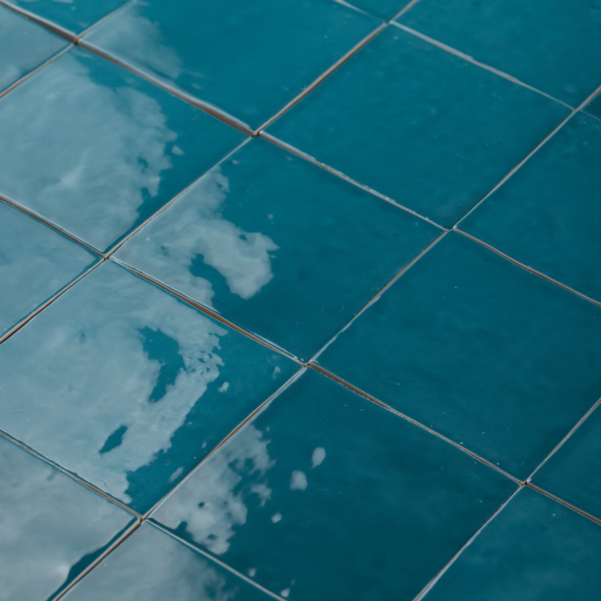Blue ceramic tile