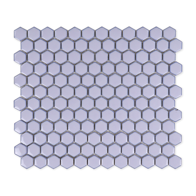 Cornflower Blue Glossy Hexagon Mosaic Tile
