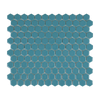 Aquamarine Glossy Hexagon Mosaic Tile
