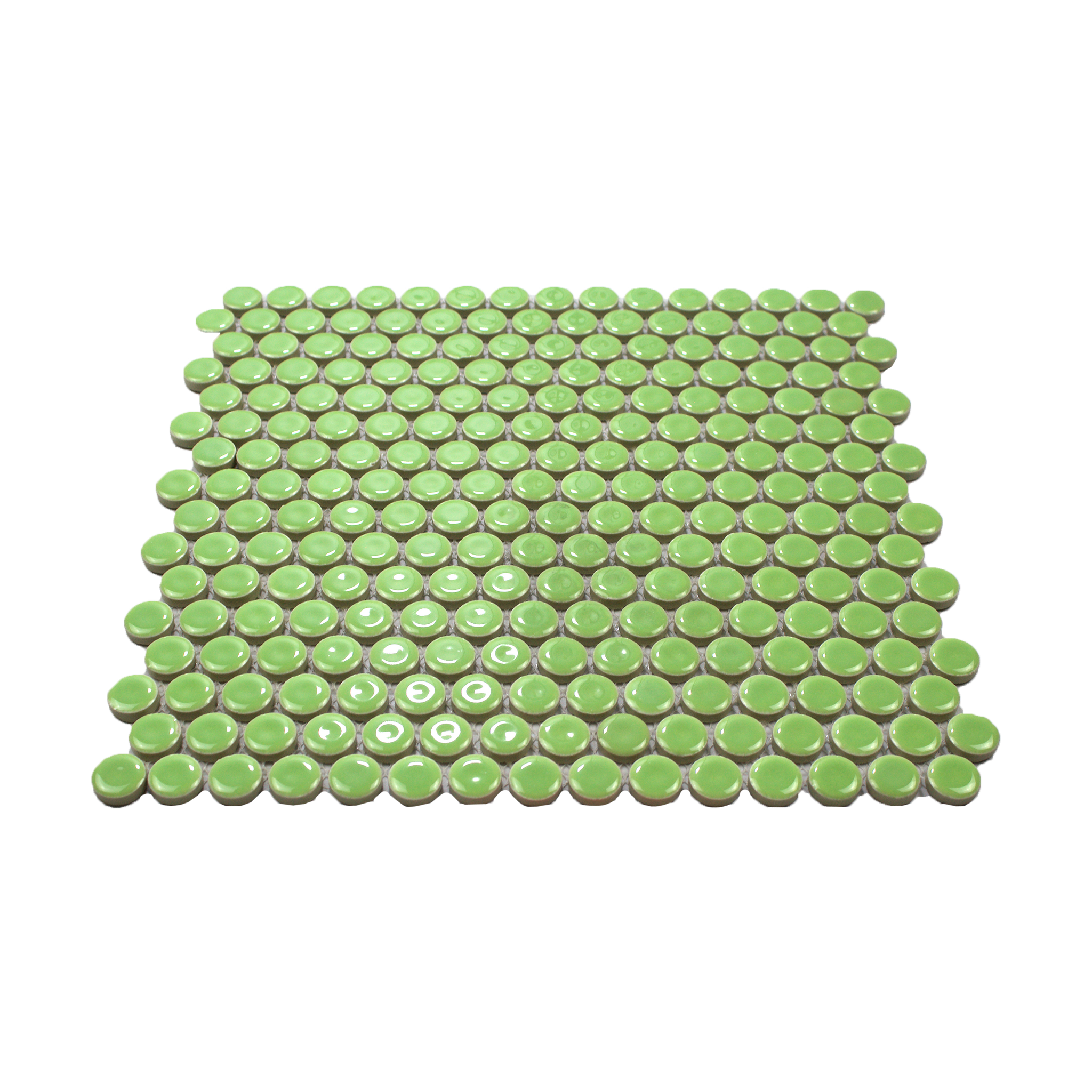 Pistachio Green Glossy Penny Round Mosaic Tile - Lot of 79.2 Sq ft