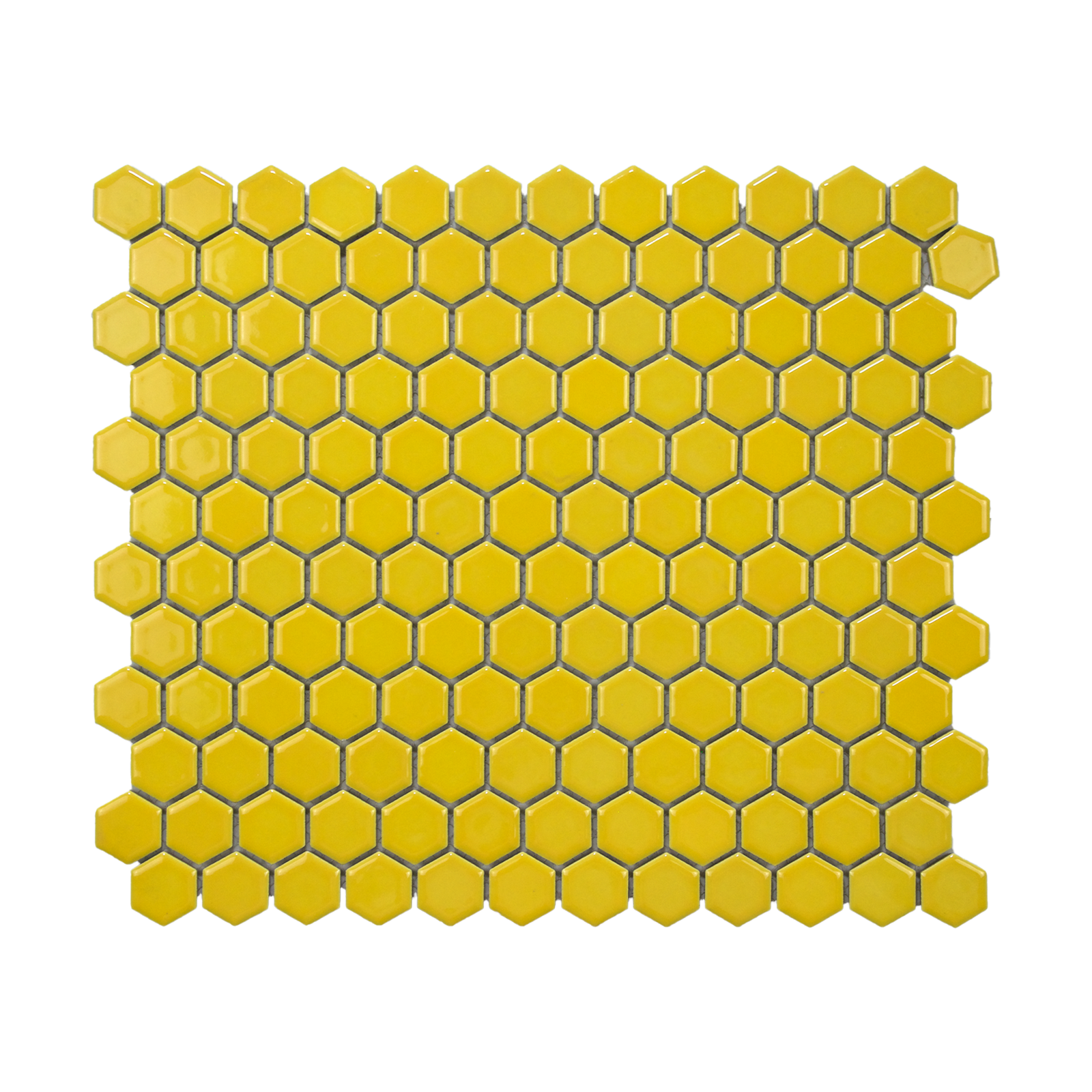 Yellow Glossy Hexagon Mosaic Tile - Lot of 64.8 Sq ft