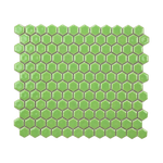 Pistachio Green Glossy Hexagon Mosaic Tile - Lot of 40.5 Sq ft