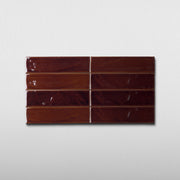 Handmade 2x8 Creme Brulee Glossy Undulated Subway Tile