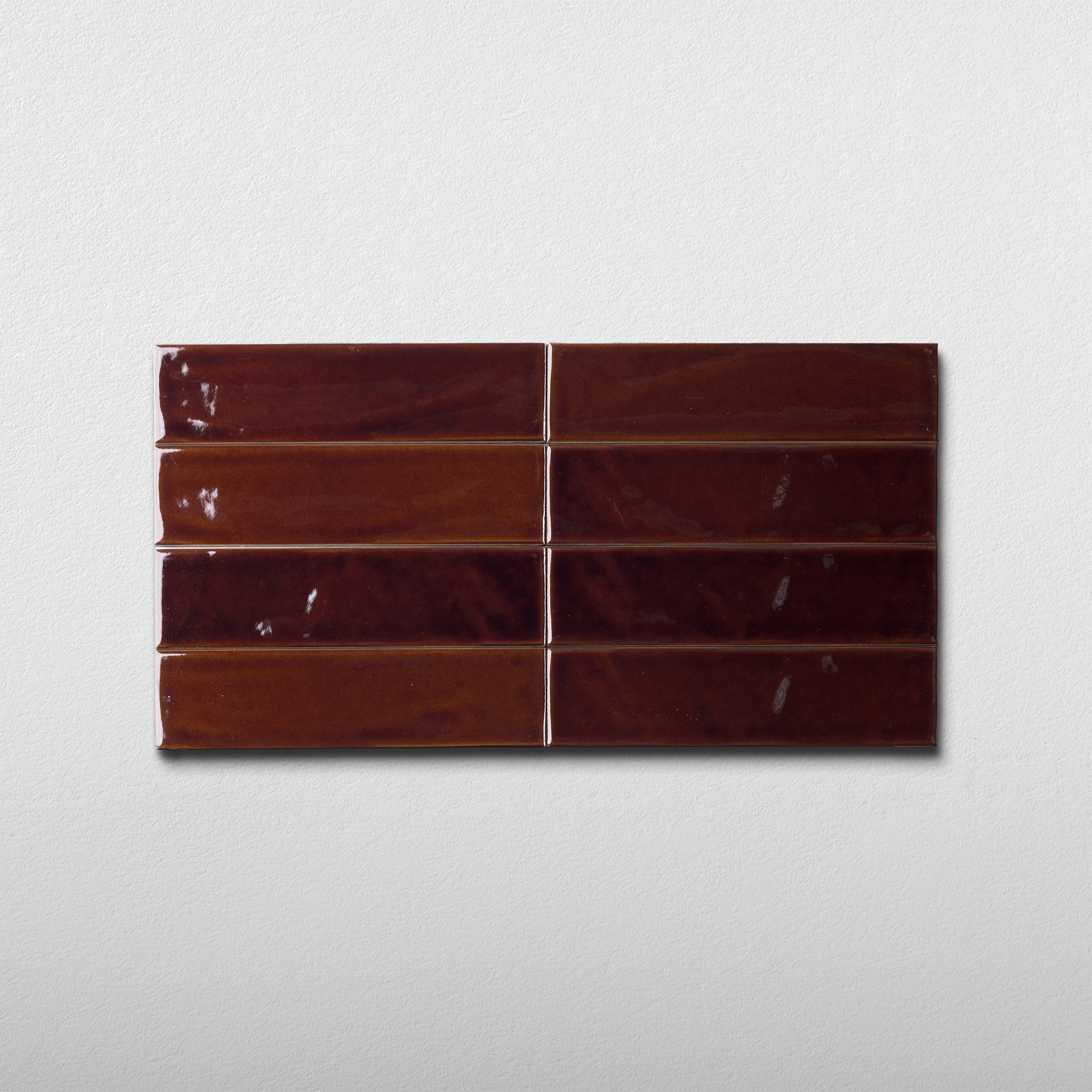 Handmade 2x8 Creme Brulee Glossy Undulated Subway Tile