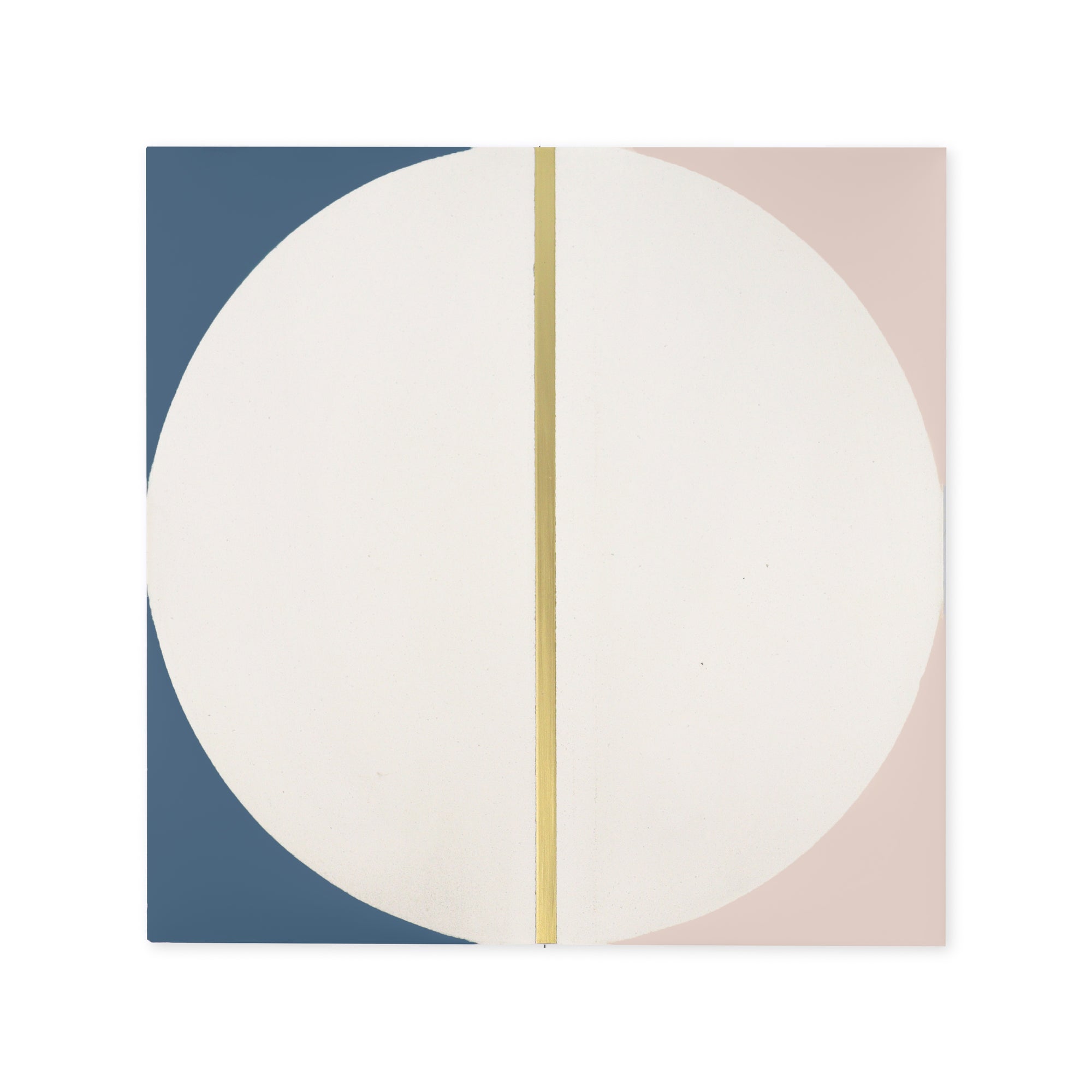 Half Moon® Pink Cement Tile with Brass Inlay