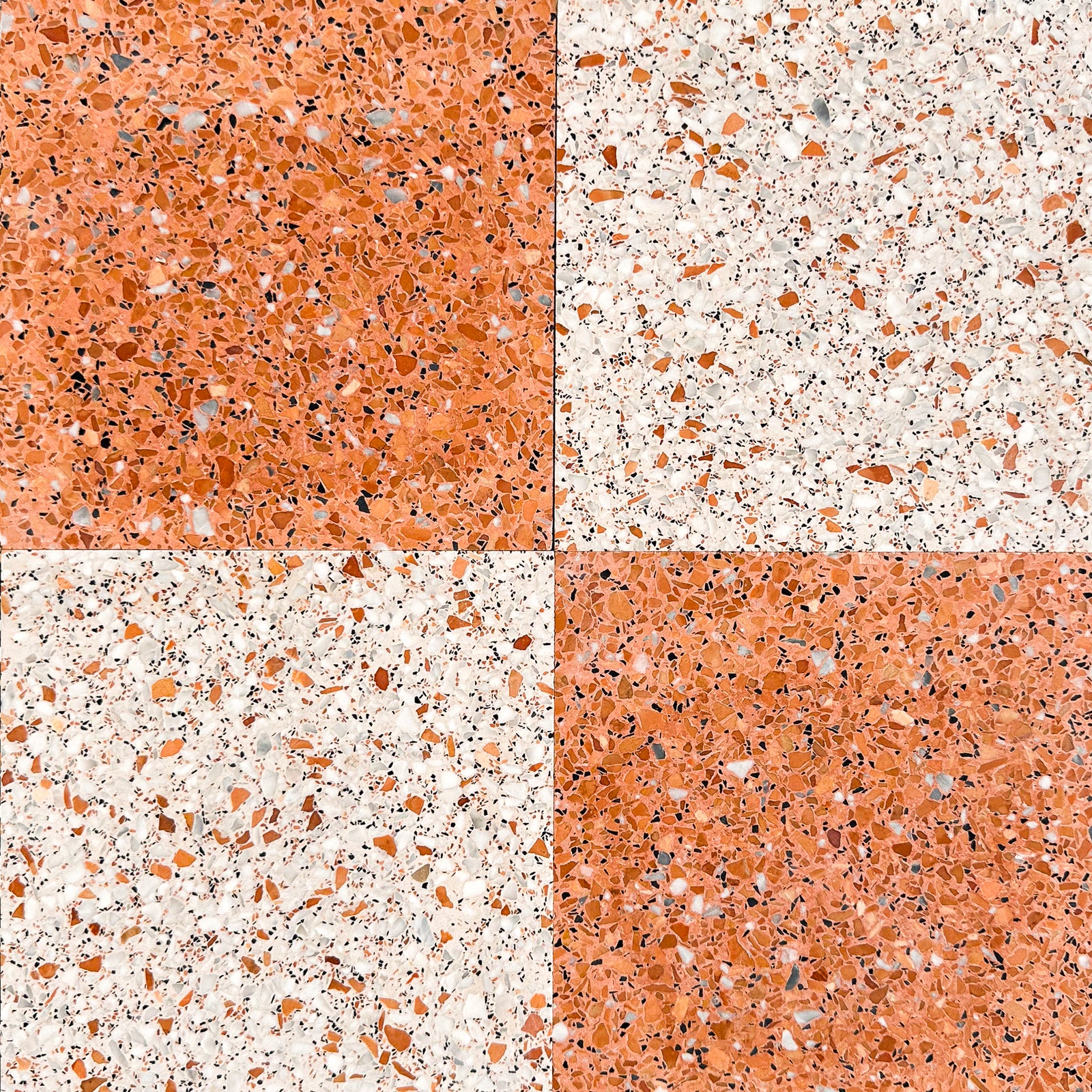 Checkers Caprera and Stromboli 16x16 Terrazzo Tile