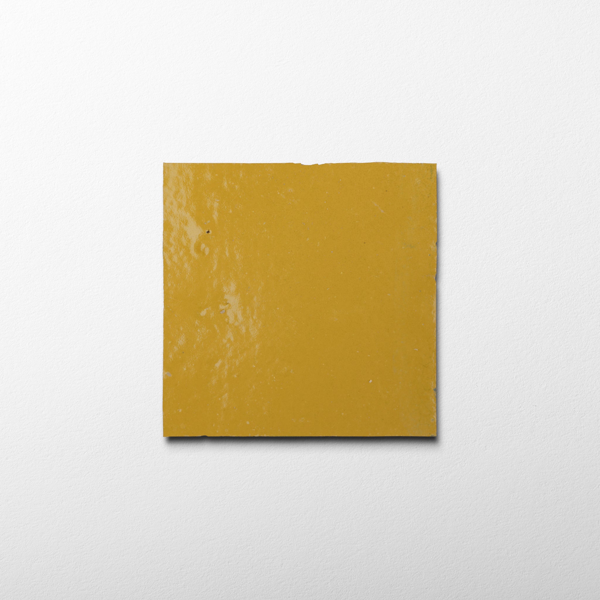 Handmade Moroccan Zellige 4x4 Citron Yellow Terracotta Tile