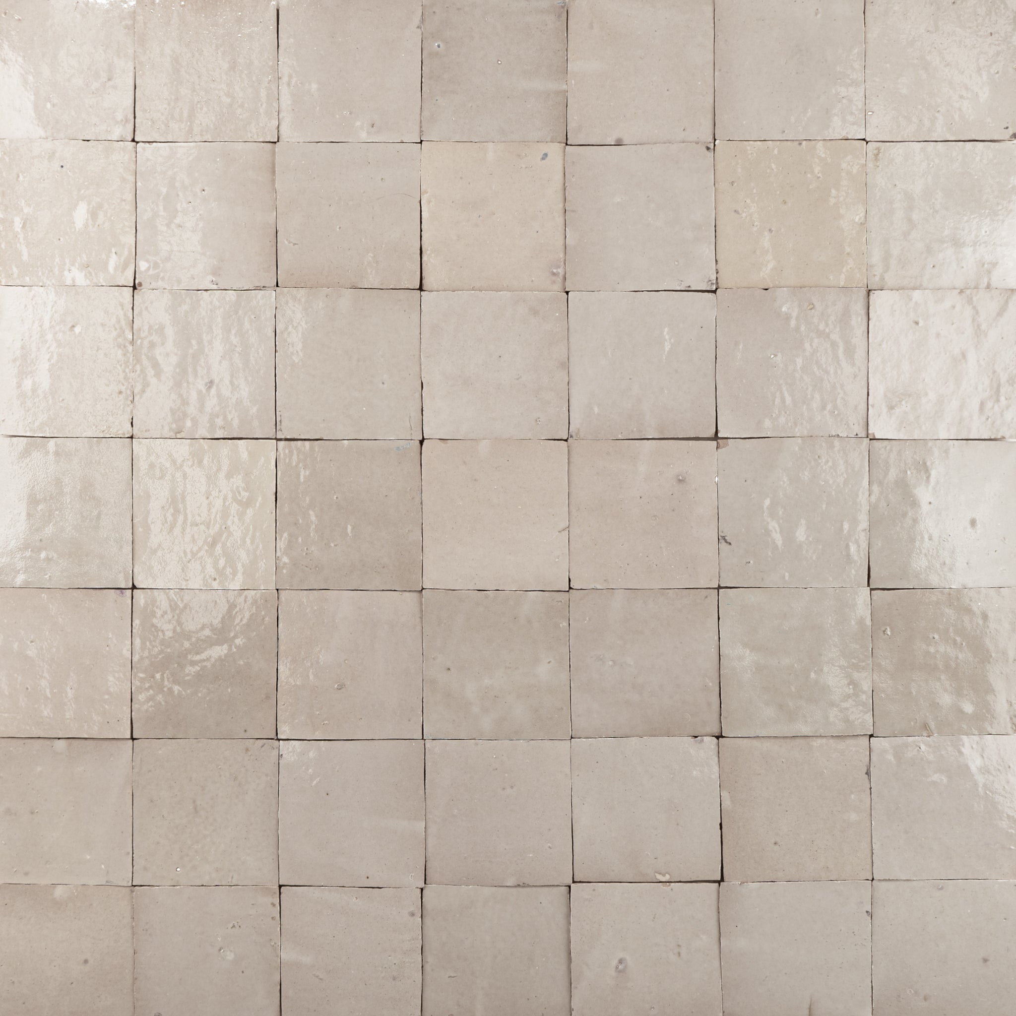 Handmade Moroccan Zellige 4x4 Ecru White Terra cotta Tile
