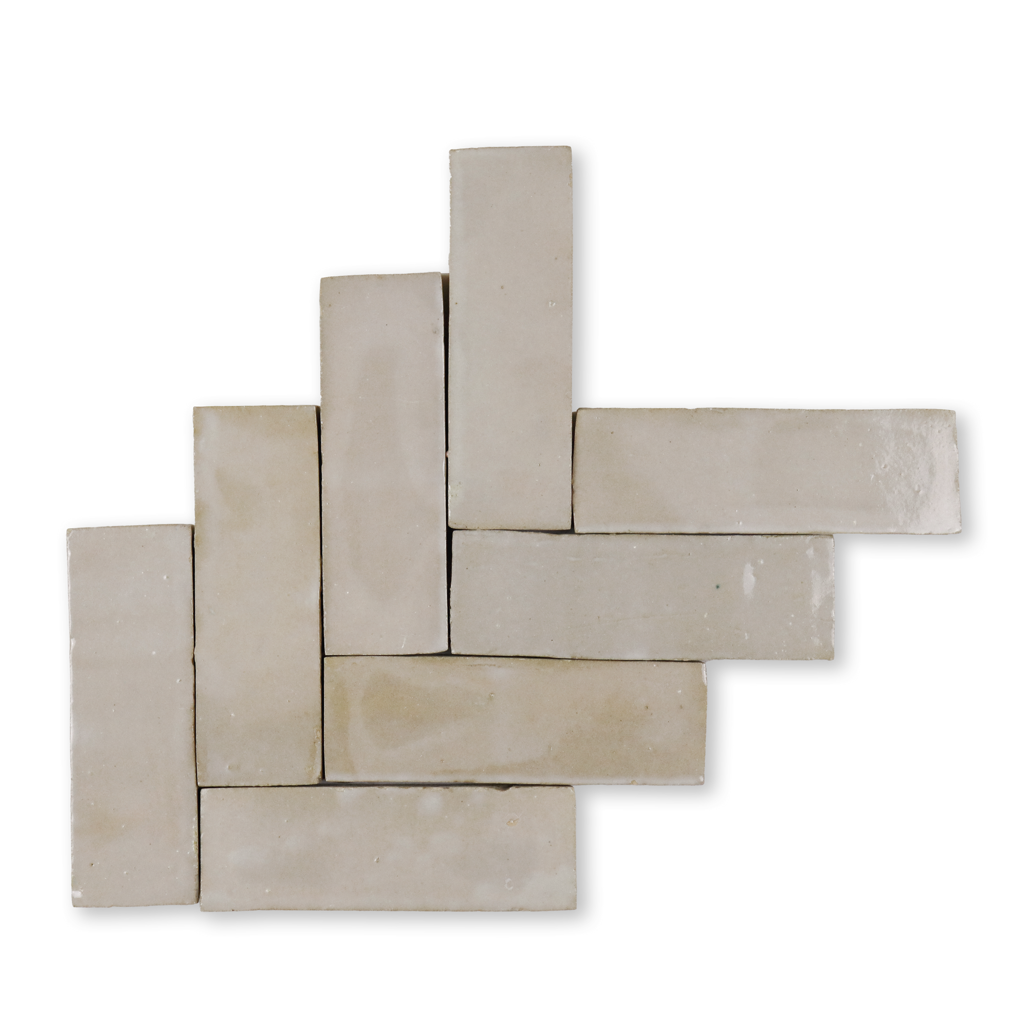 Moroccan Zellige 2x6 Ecru White Terracotta Tile