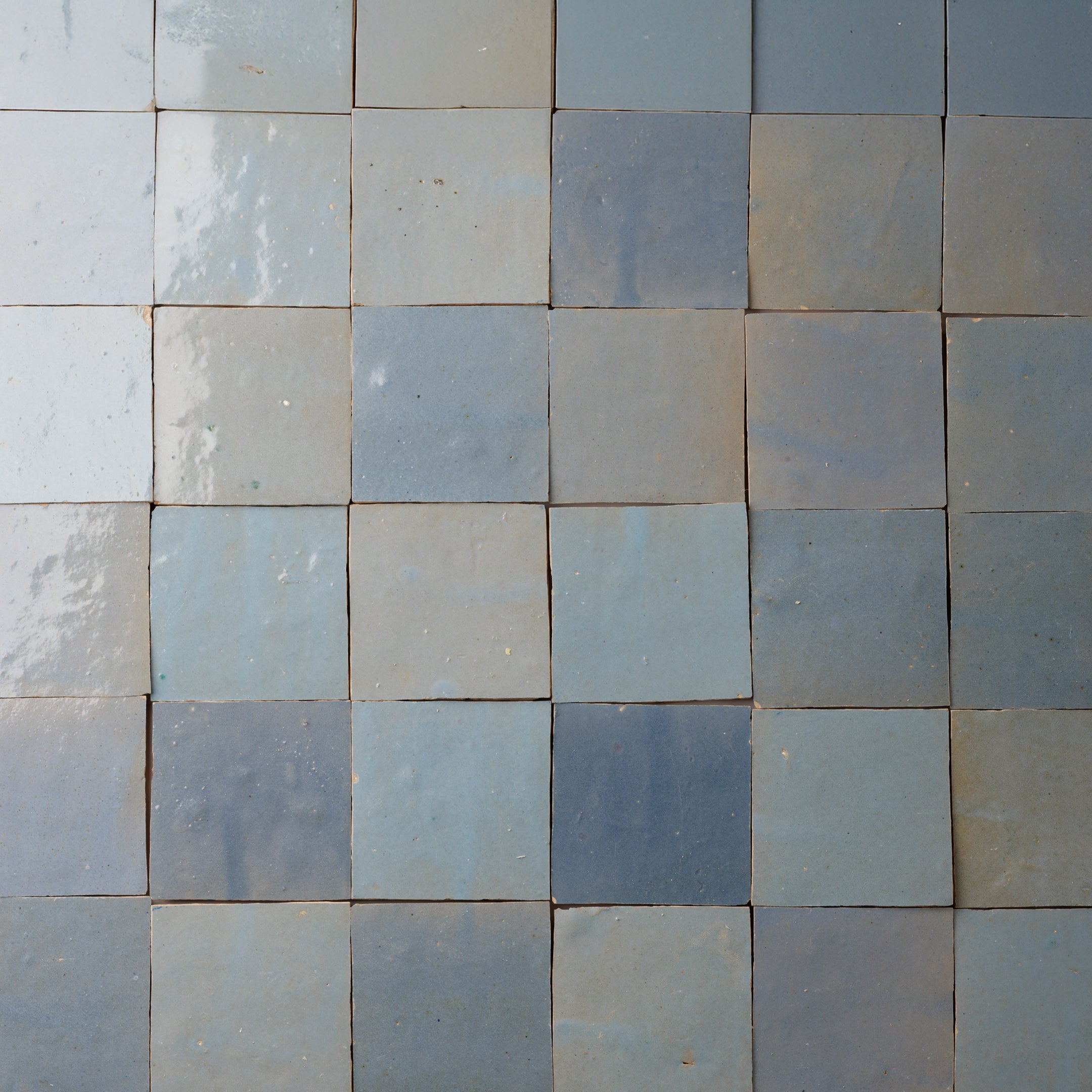 Handmade Moroccan Zellige 4x4 Pewter Grey Terracotta Tile