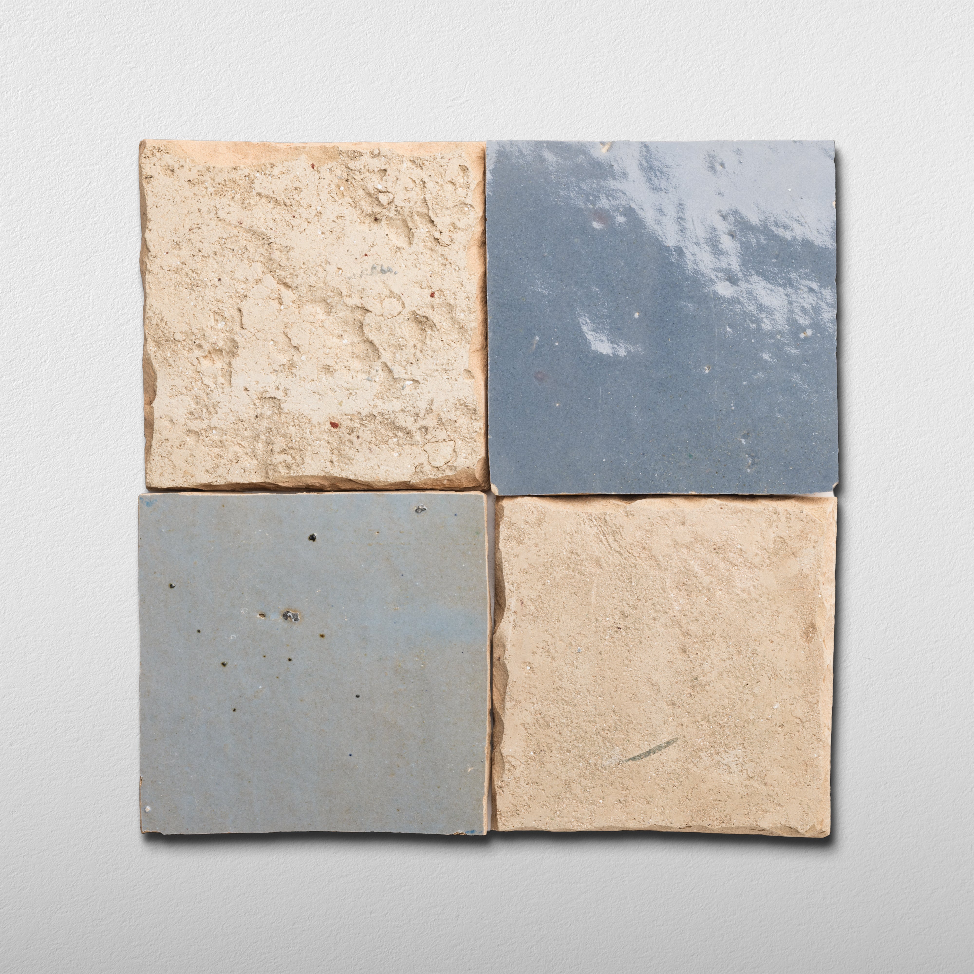 STELE EU39サイズ(24cm)モカシン グレー Grey Zellige Tile 4x4 - Cemento Collection