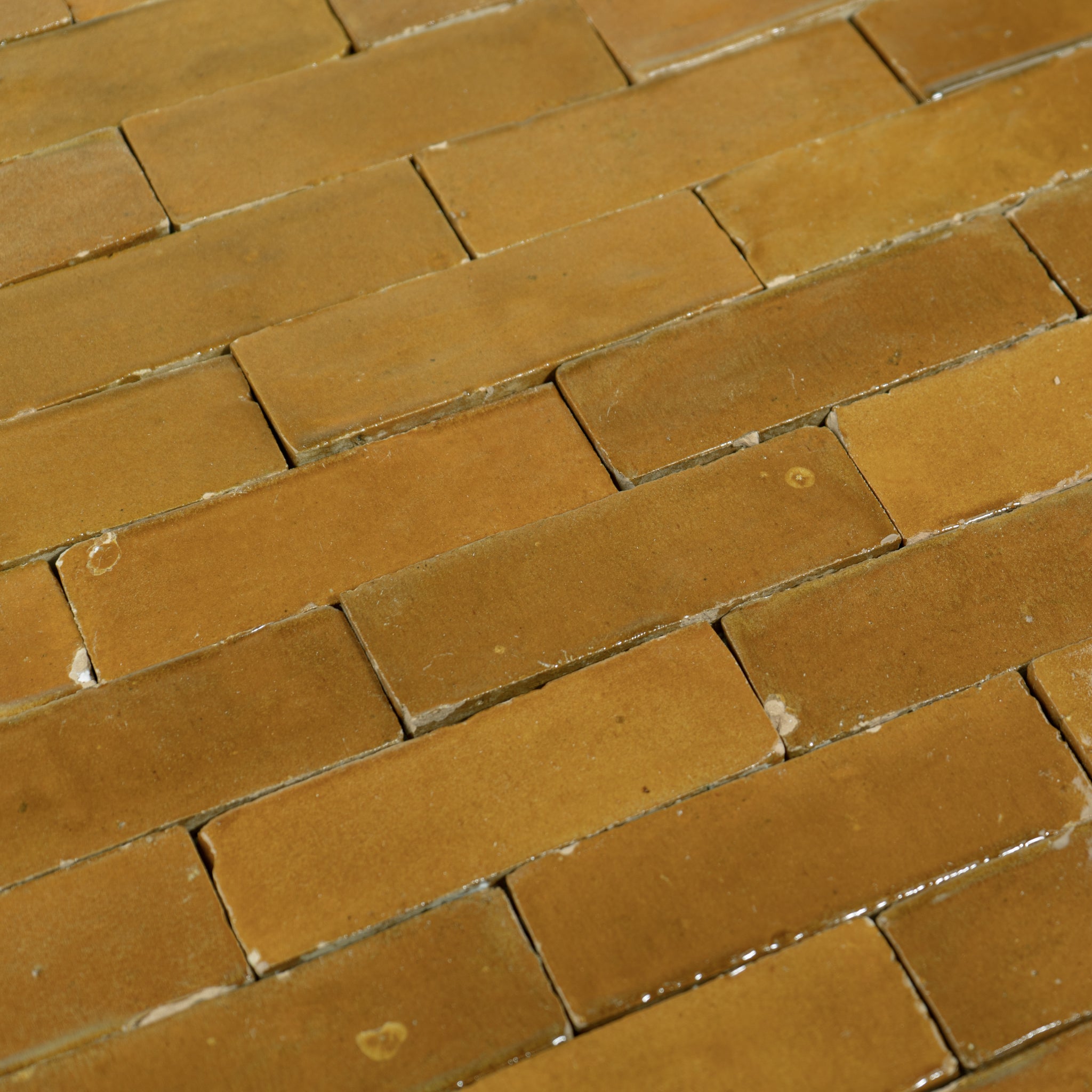 Handmade Moroccan Zellige 2x6 Cognac Brown Terra cotta Tile