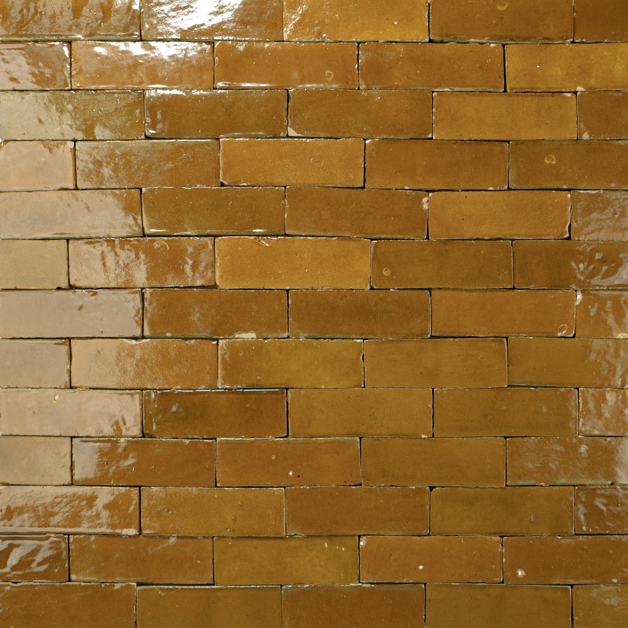 Handmade Moroccan Zellige 2x6 Cognac Brown Terracotta Tile