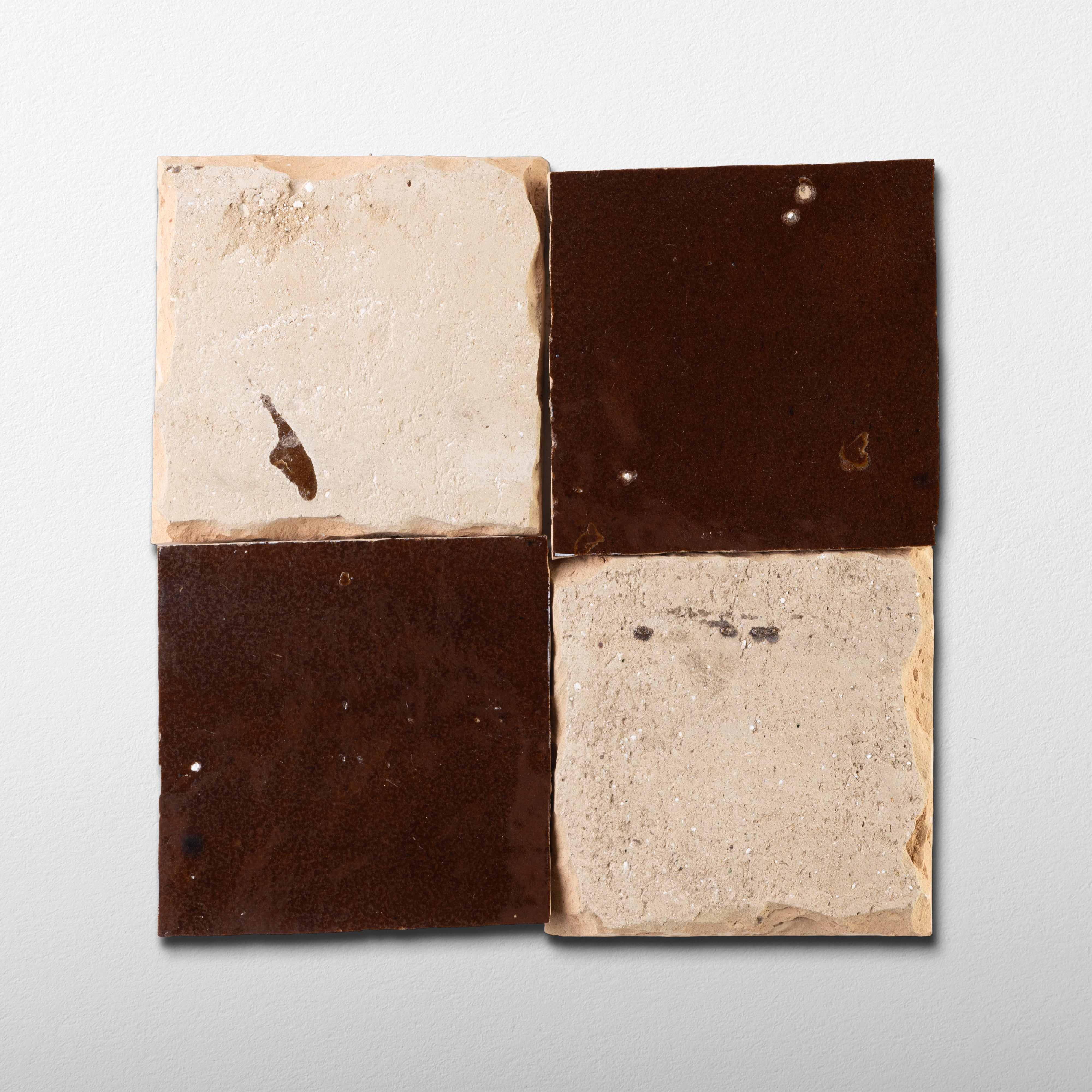 Handmade Moroccan Zellige 4x4 Chocolate Brown Terracotta Tile