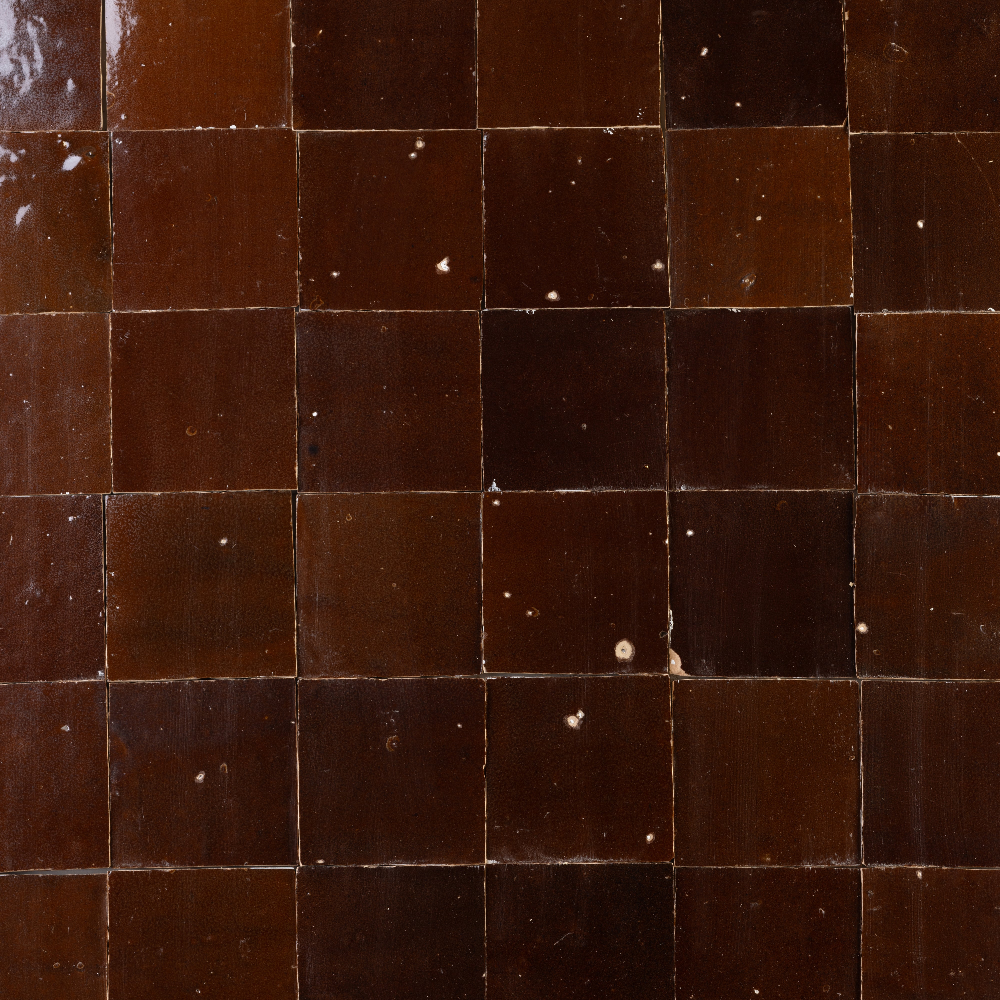 Handmade Moroccan Zellige 4x4 Chocolate Brown Terracotta Tile