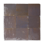 Handmade Moroccan Zellige 4x4 Aubergine Terracotta Tile