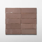 Handmade Moroccan Zellige 2x6 Latte Terracotta Tile