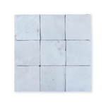 Handmade Moroccan Zellige 4x4 Pastel Blue Terracotta Tile