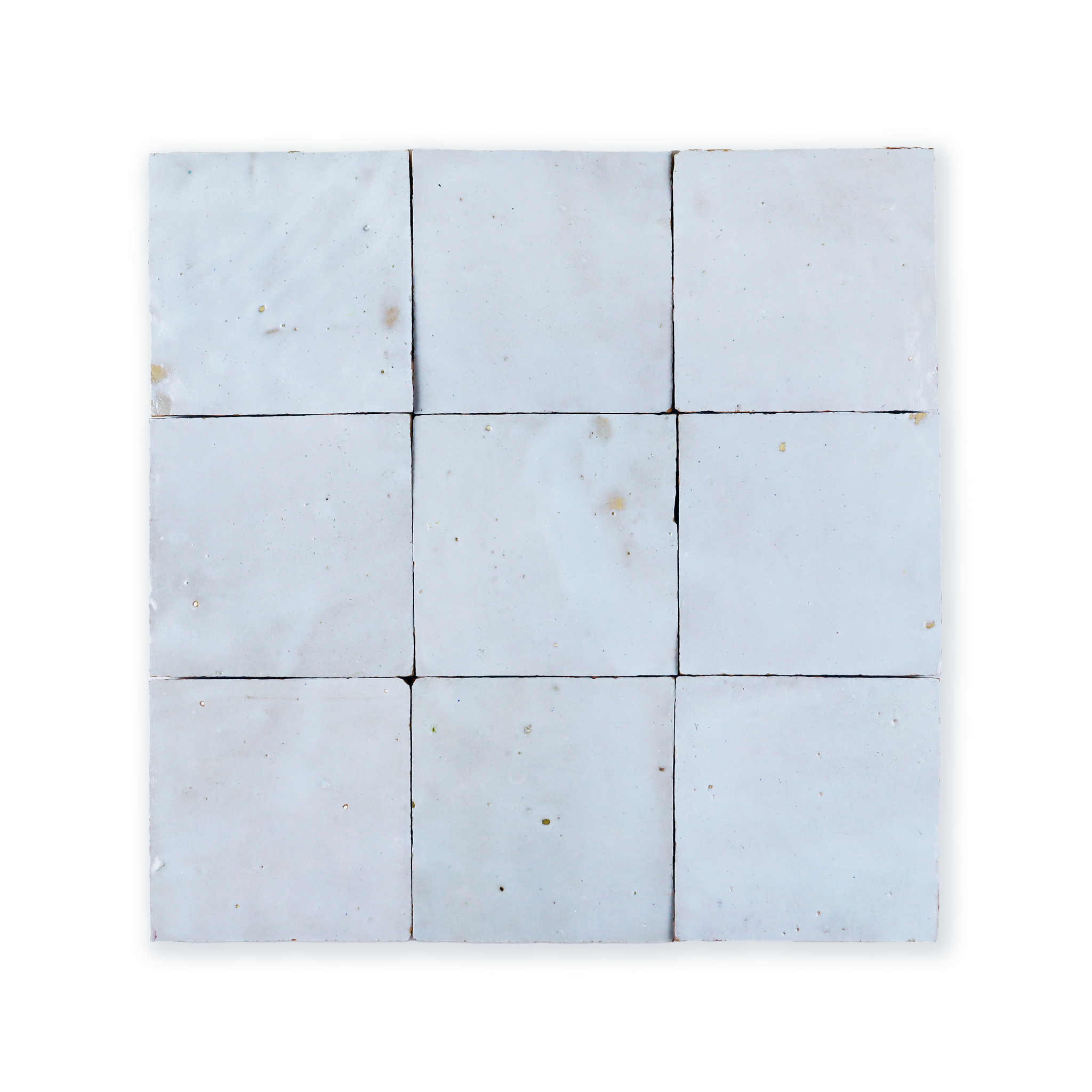 Handmade Moroccan Zellige 4x4 Pastel Blue Terracotta Tile