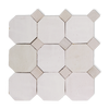 Moroccan Zellige Off white Octagon Mosaic with Ecru dots