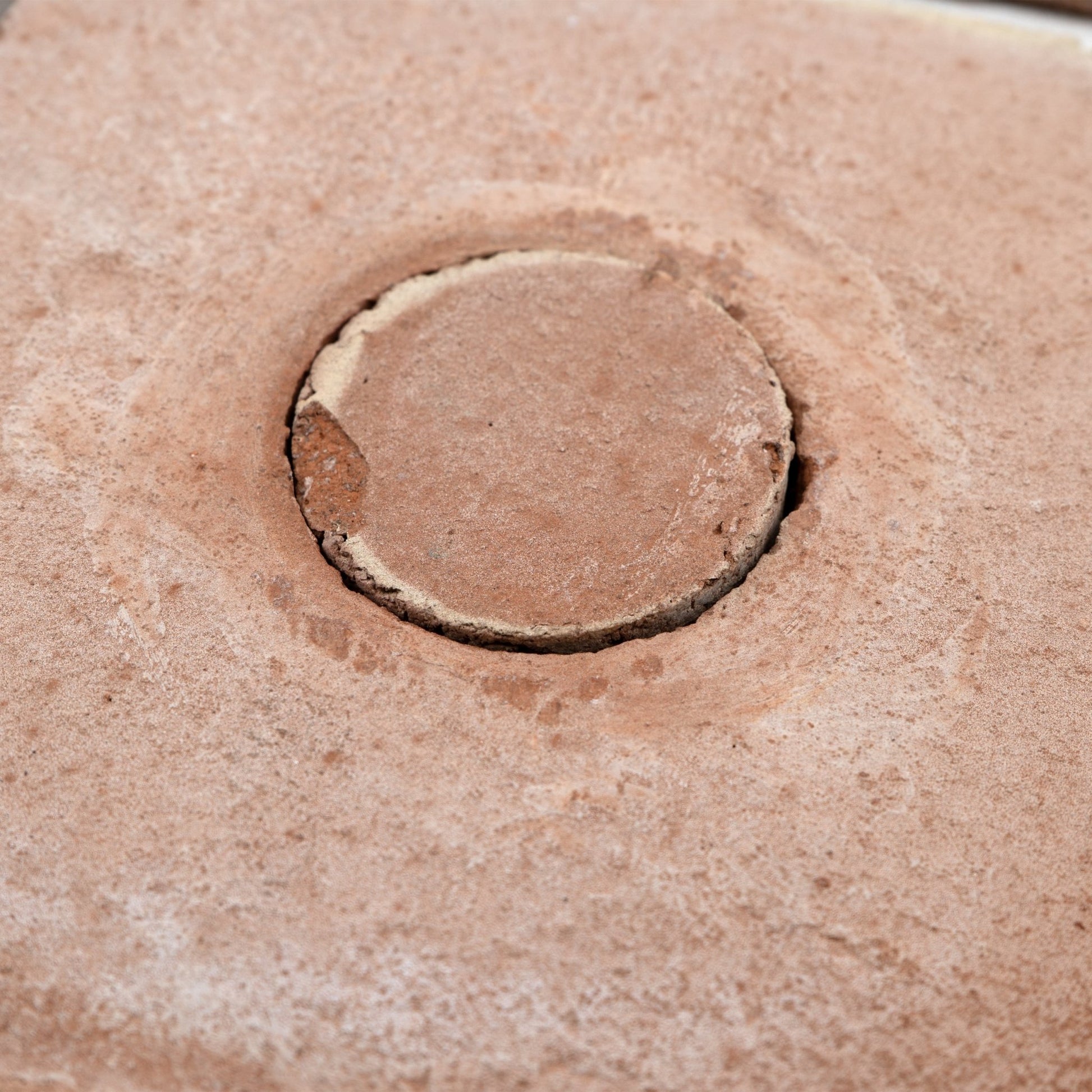 8x8 Square and Circle Apricot Terracotta Tile - Cemento Collection