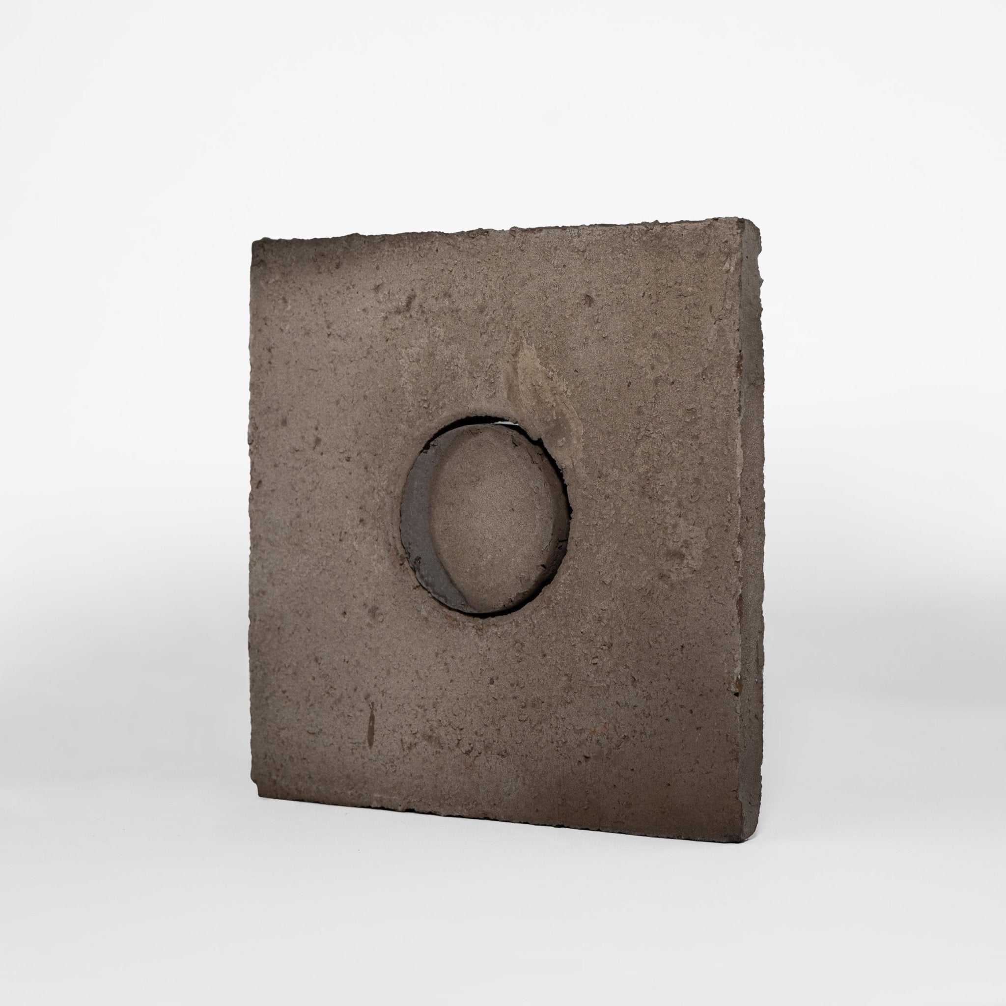 8x8 Square and Circle Brown Terracotta Tile - Cemento Collection