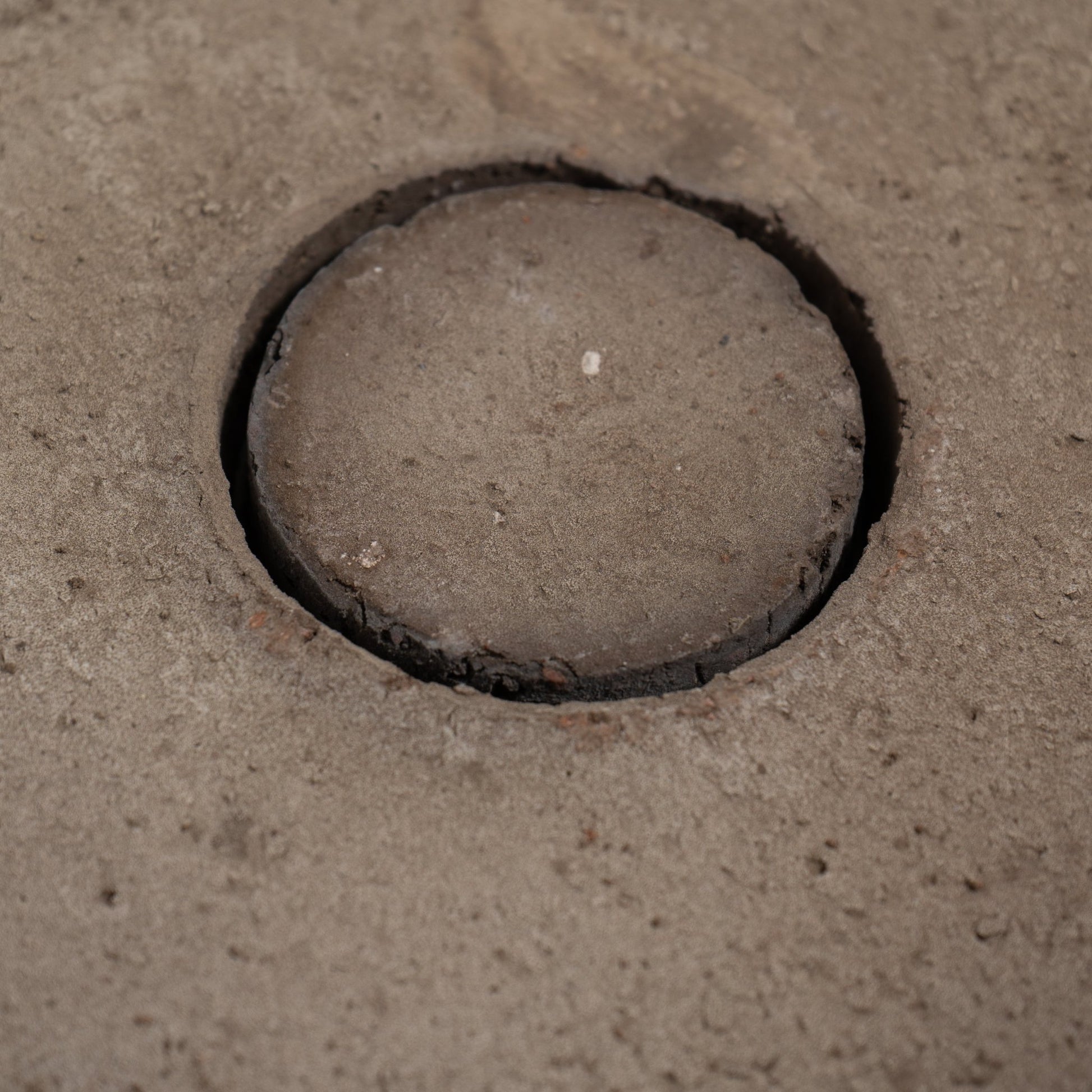 8x8 Square and Circle Brown Terracotta Tile - Cemento Collection