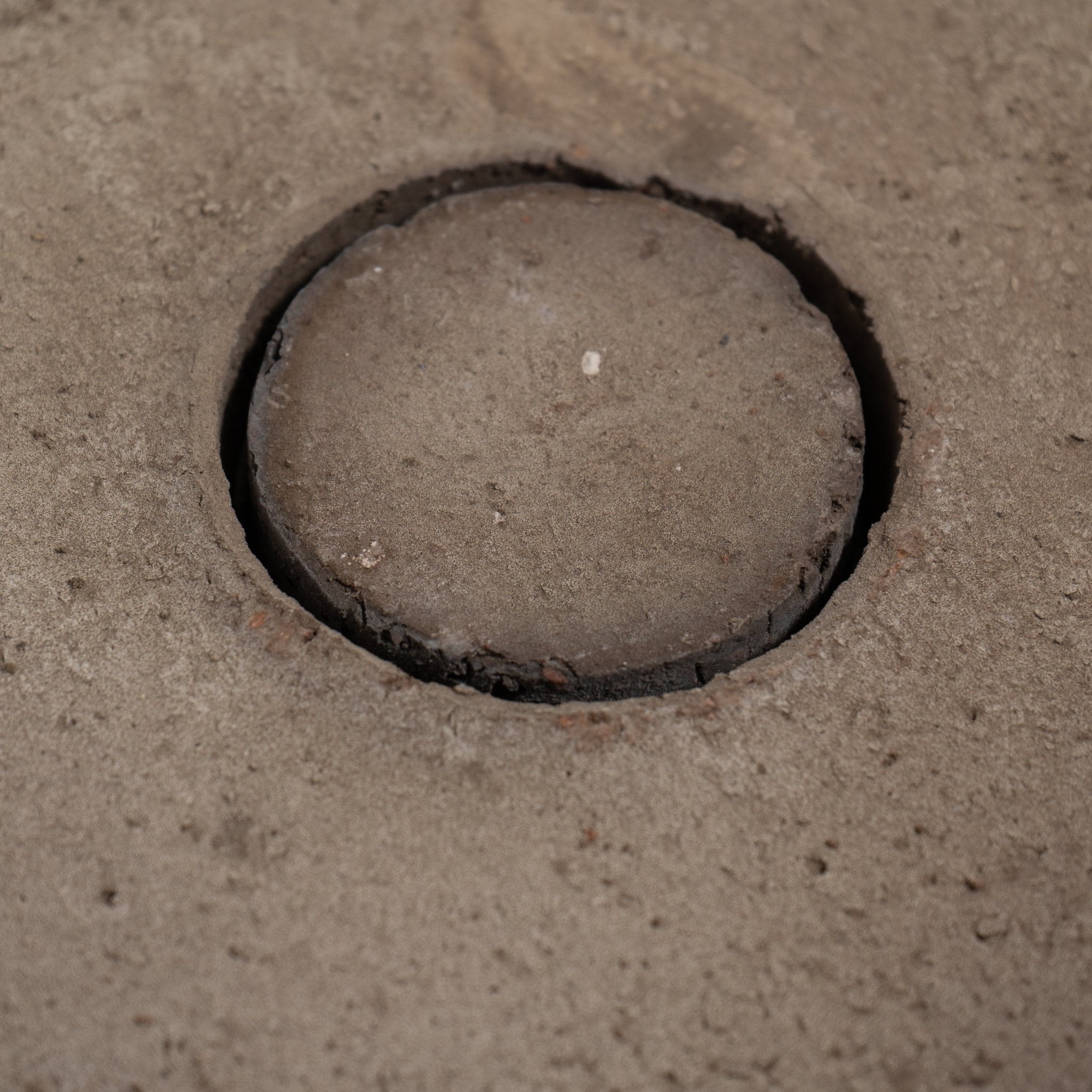 8x8 Square and Circle Brown Terracotta Tile - Cemento Collection