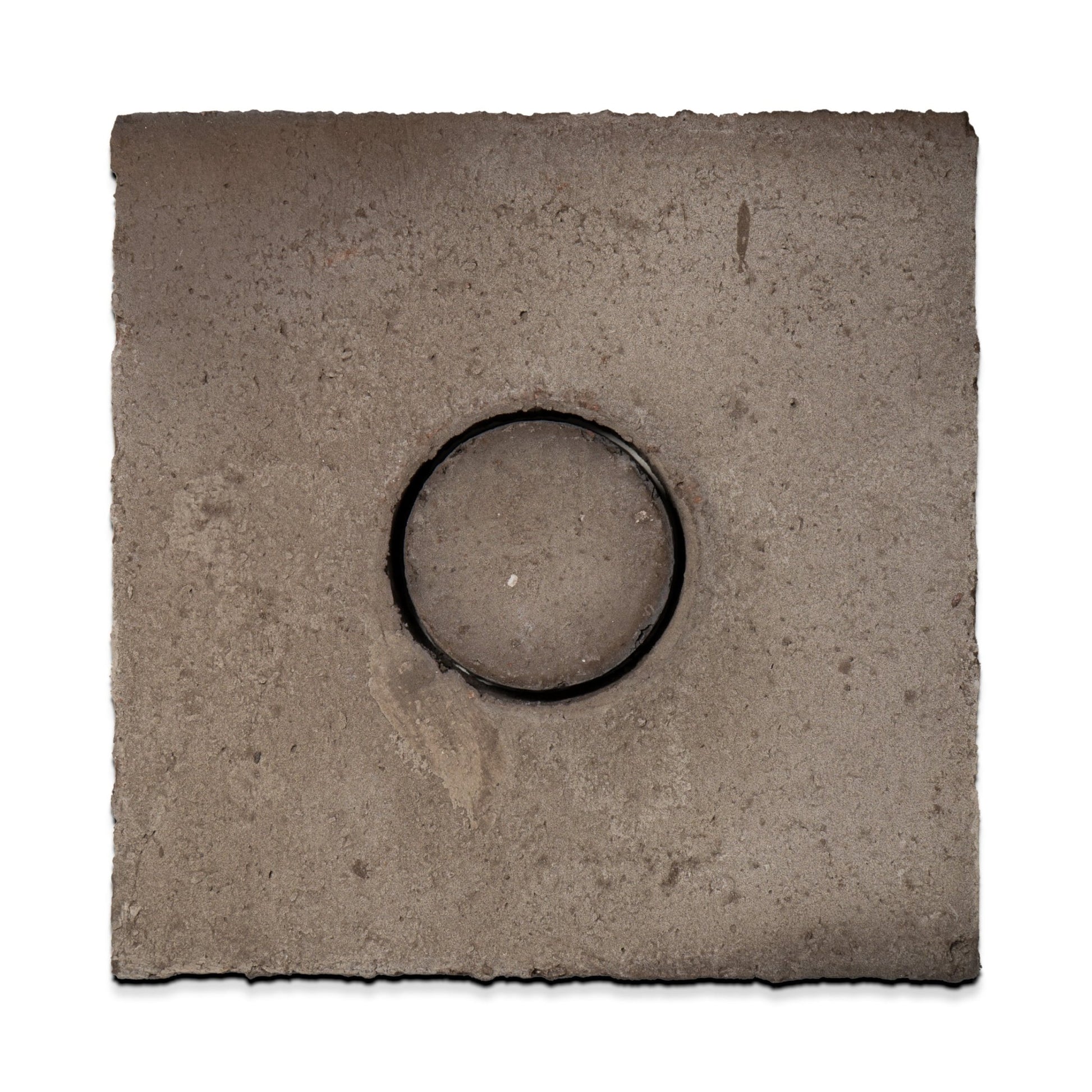 8x8 Square and Circle Brown Terracotta Tile - Cemento Collection
