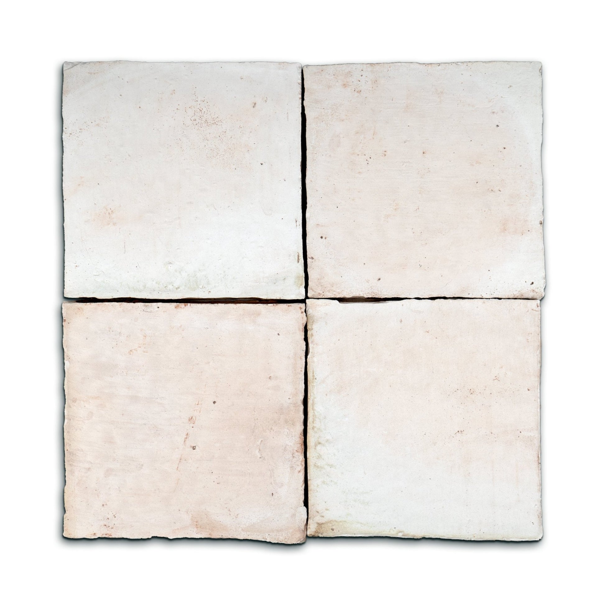 8x8 Square White Terracotta Tile - Cemento Collection