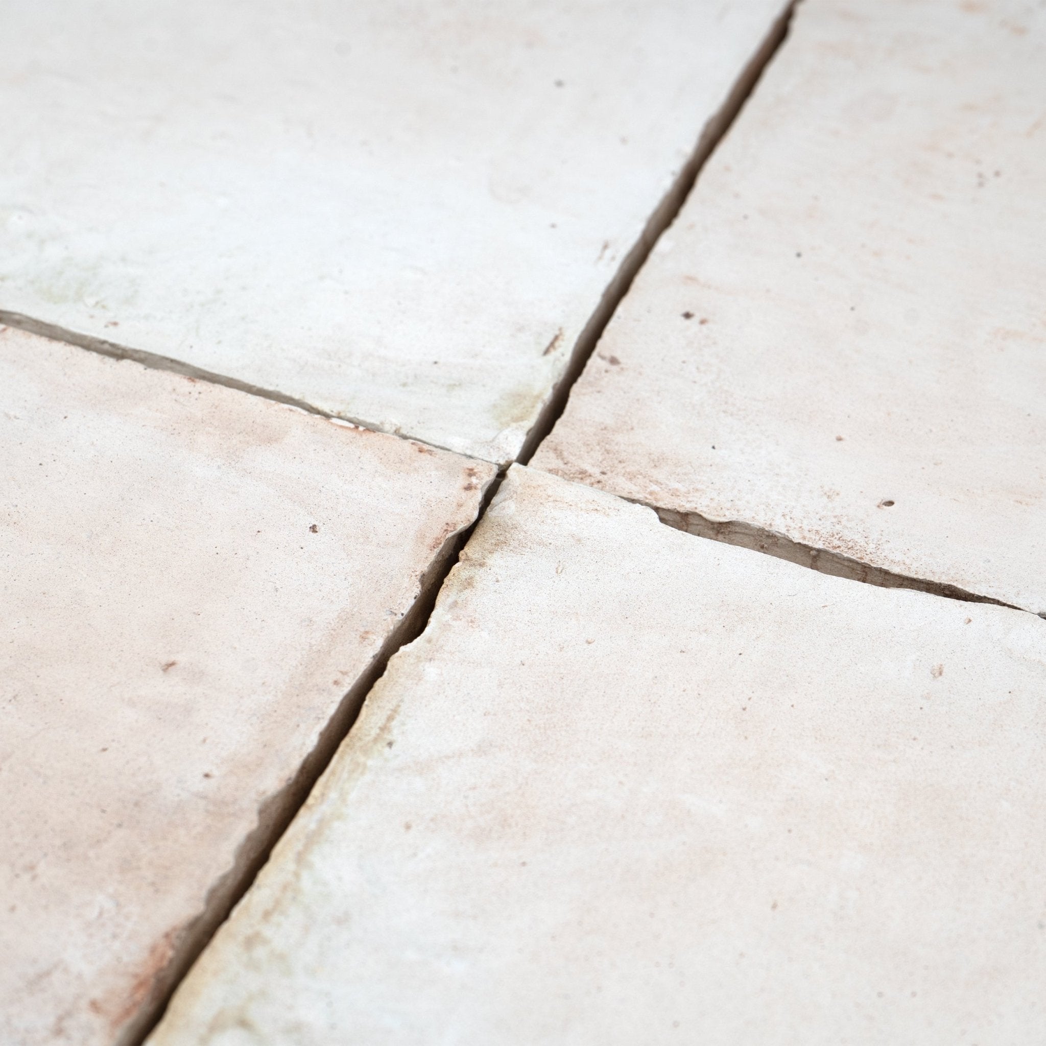 8x8 Square White Terracotta Tile - Cemento Collection