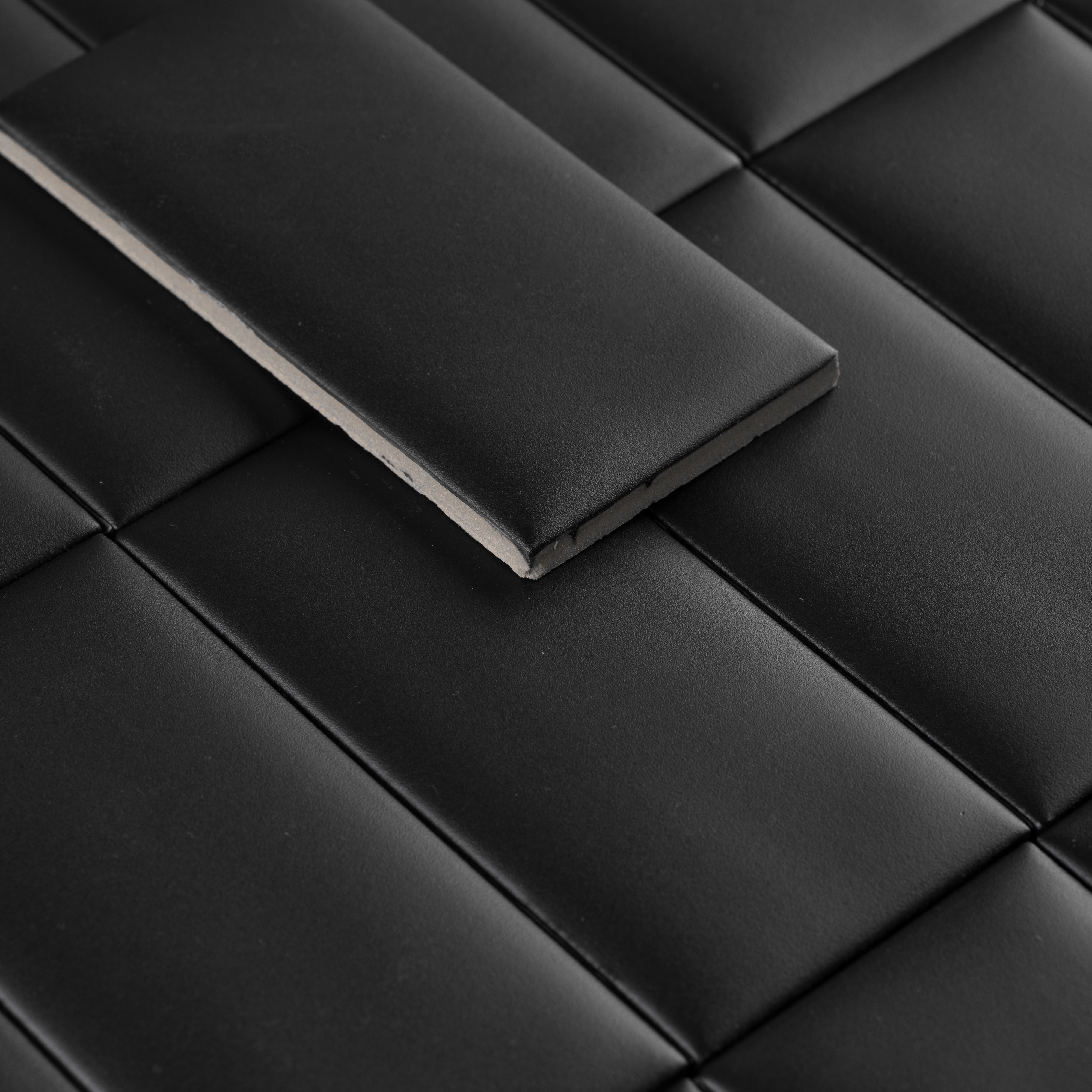 Bonbon 2.25x4.5 Black Grape Matte Porcelain Tile