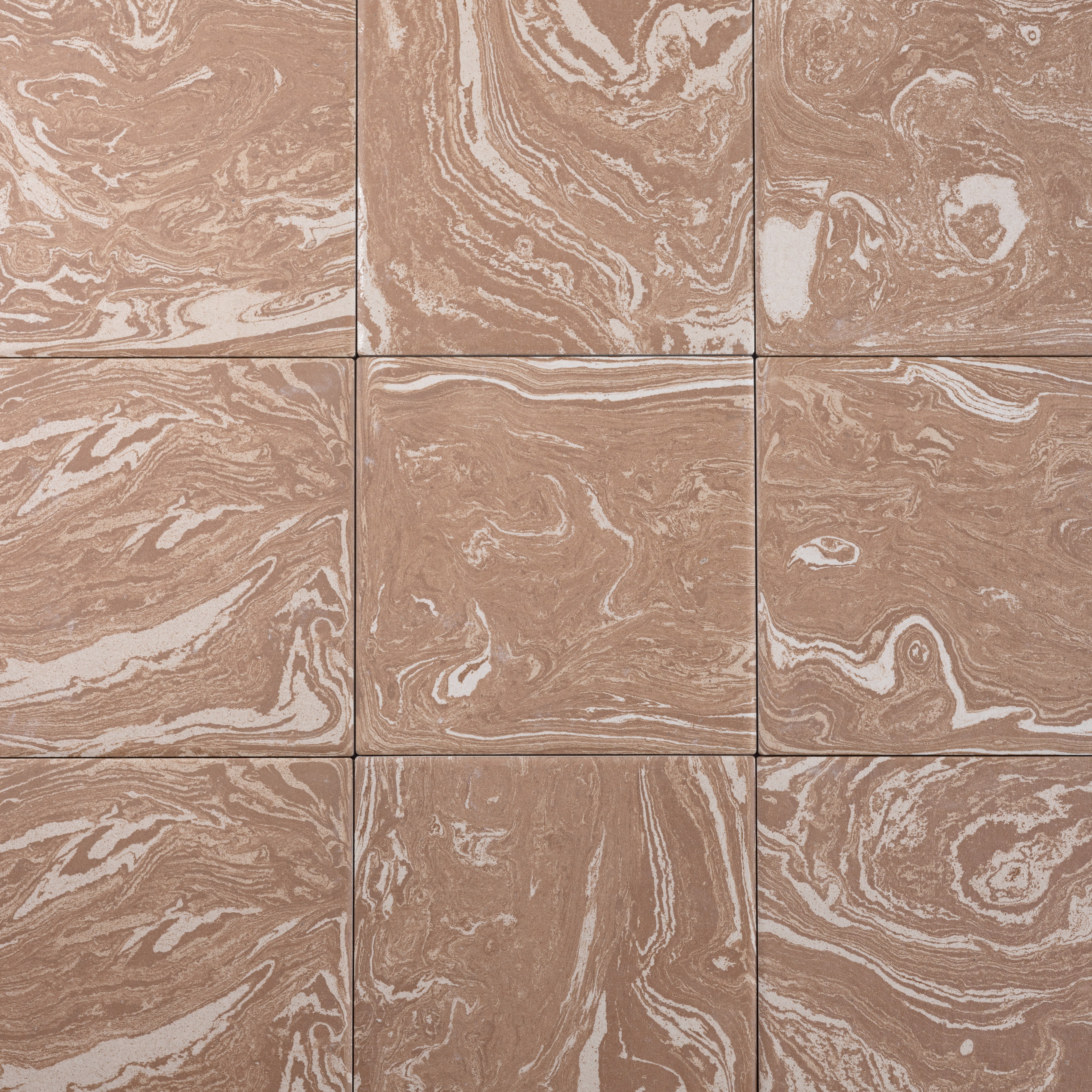 Brown and white marbled tile pattern porcelain