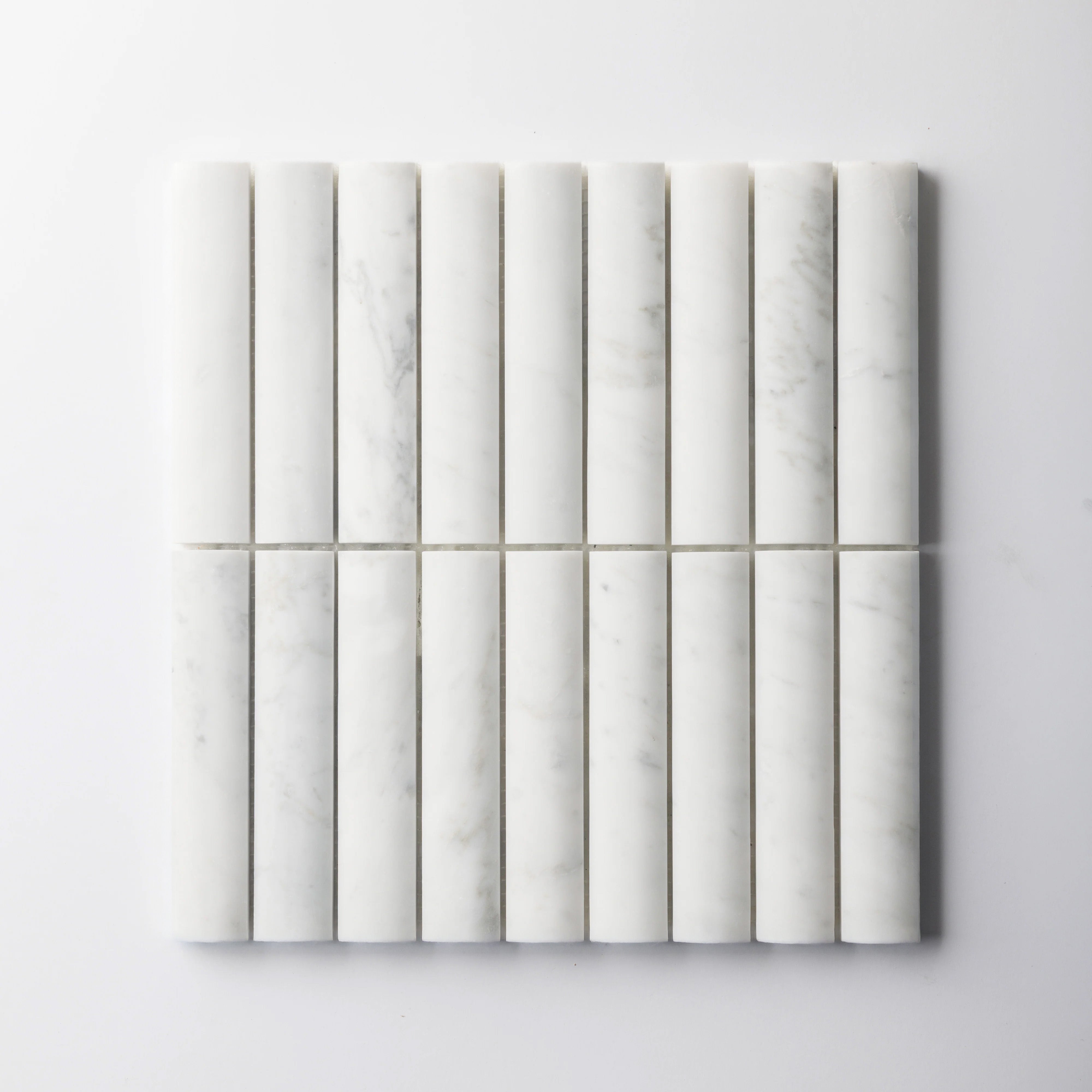 Fluted Calacatta Gold Marble Polished Mosaic Tile