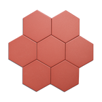 Trucco Hexagon Valentine Red 4.25x5 Full Body Porcelain Tile