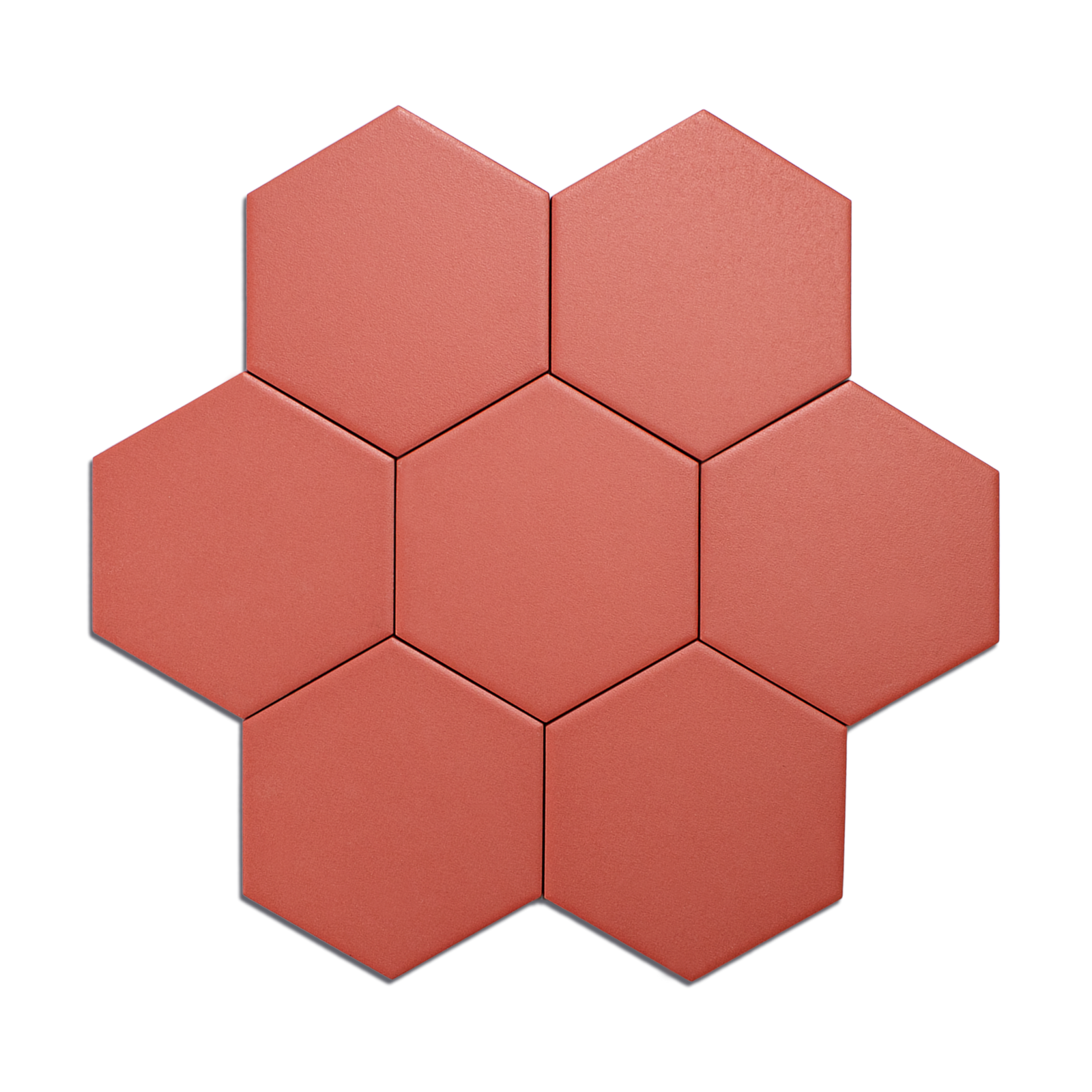 Trucco Hexagon Valentine Red 4.25x5 Full Body Porcelain Tile