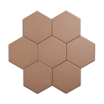 Trucco Hexagon Ash Brown 4.25x5 Full Body Porcelain Tile